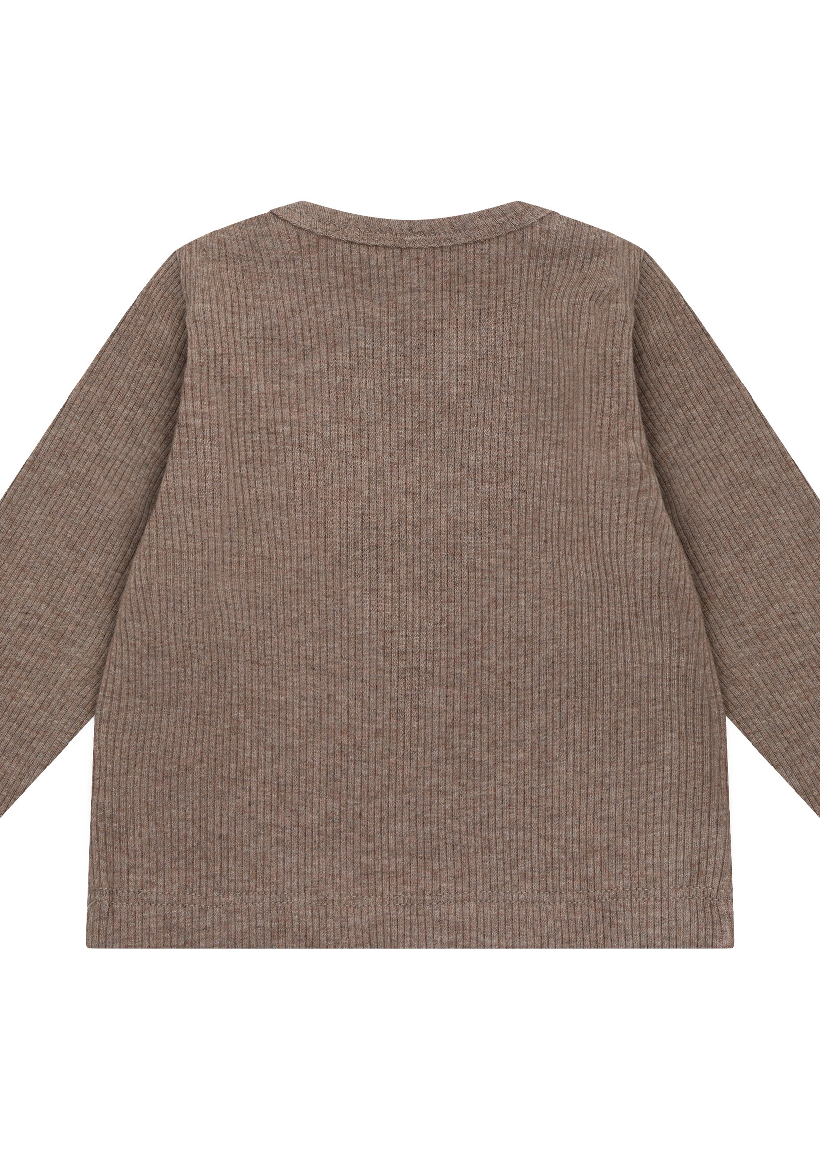 Fixoni Fixoni | T-shirt LS Melange Rib – Brown