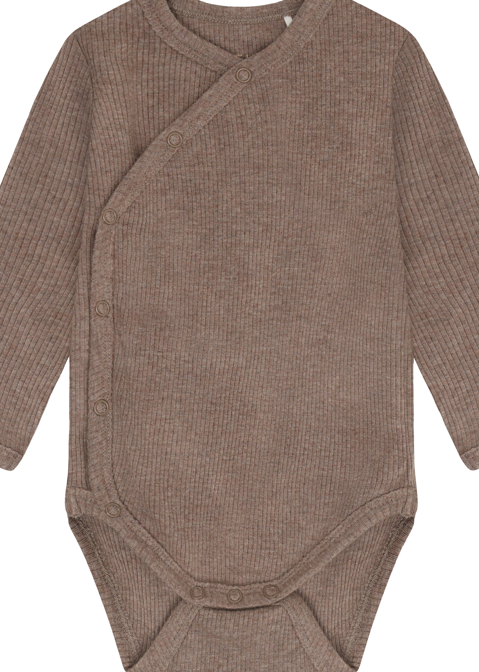 Fixoni Fixoni | Wrap Body LS Melange Rib - Brown
