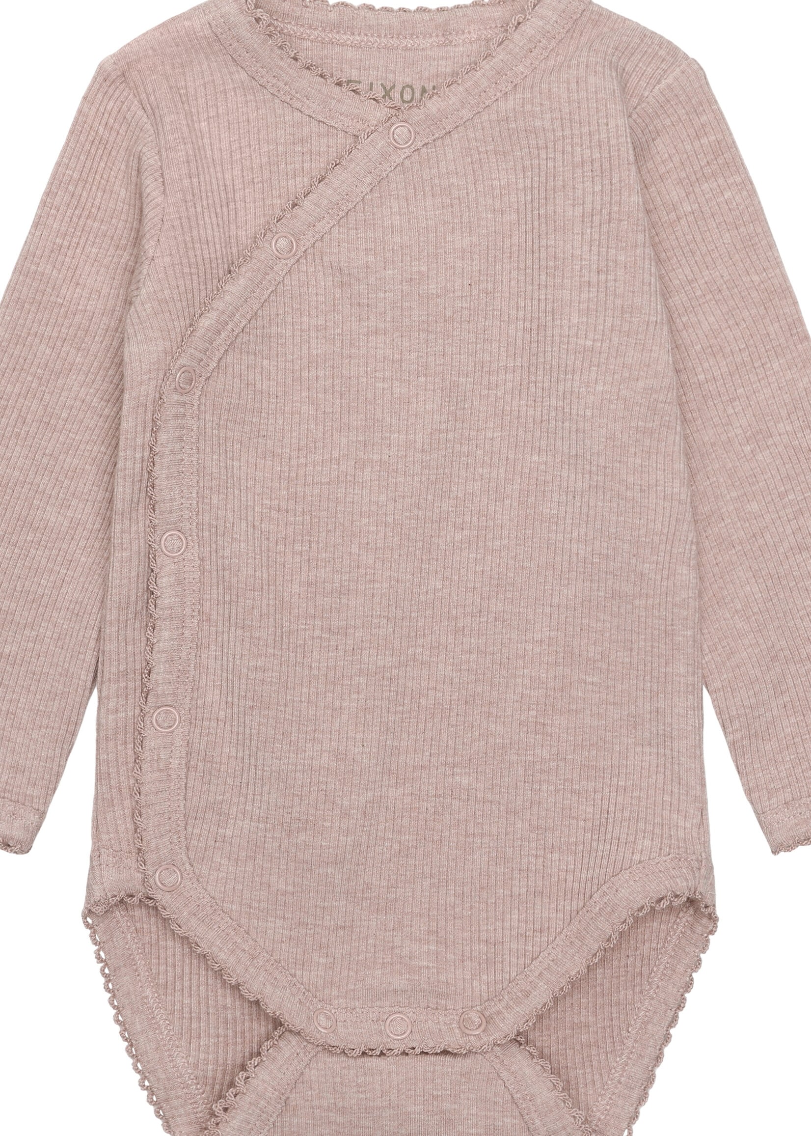 Fixoni Fixoni | Wrap Body LS Melange Rib – Rose