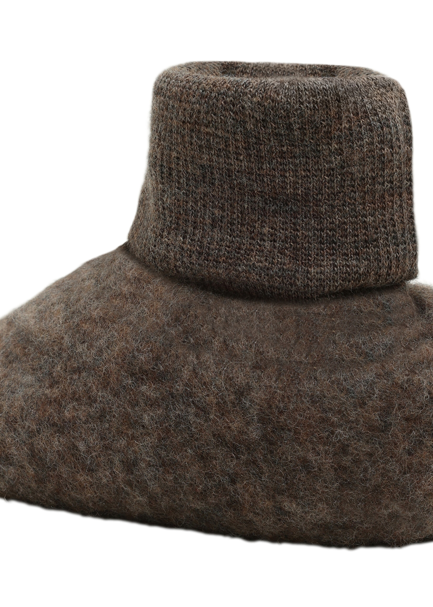 Huttelihut HUTTEliHUT | Footies Wool Fleece  - Brown Melange