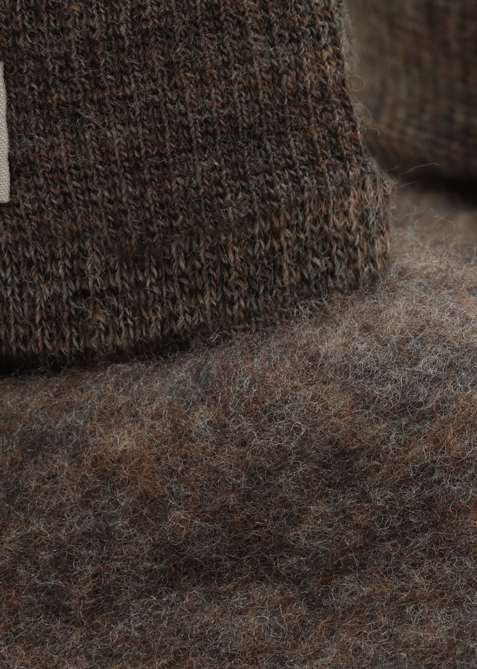 Huttelihut HUTTEliHUT | Footies Wool Fleece  - Brown Melange