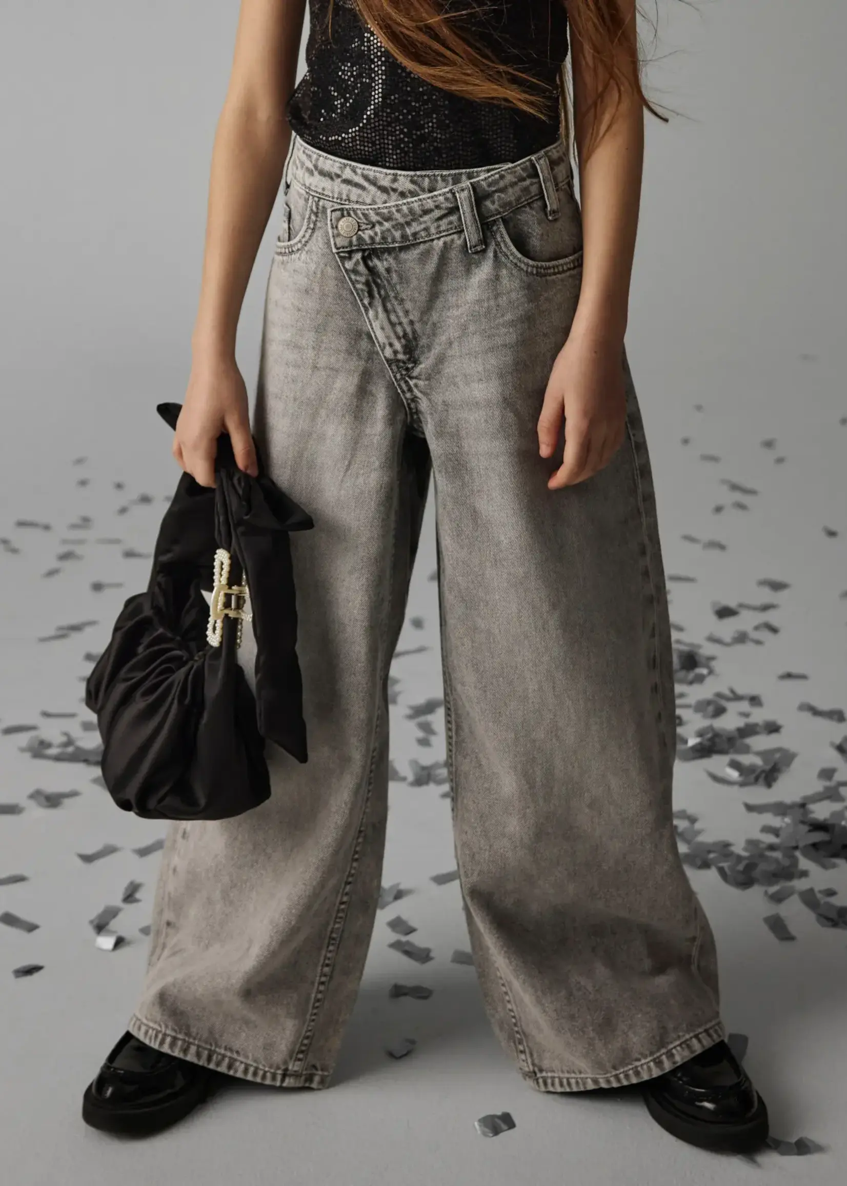 Name It Name it | NKFBELLA x-wide closure jeans 8181-BE - Light Grey Denim