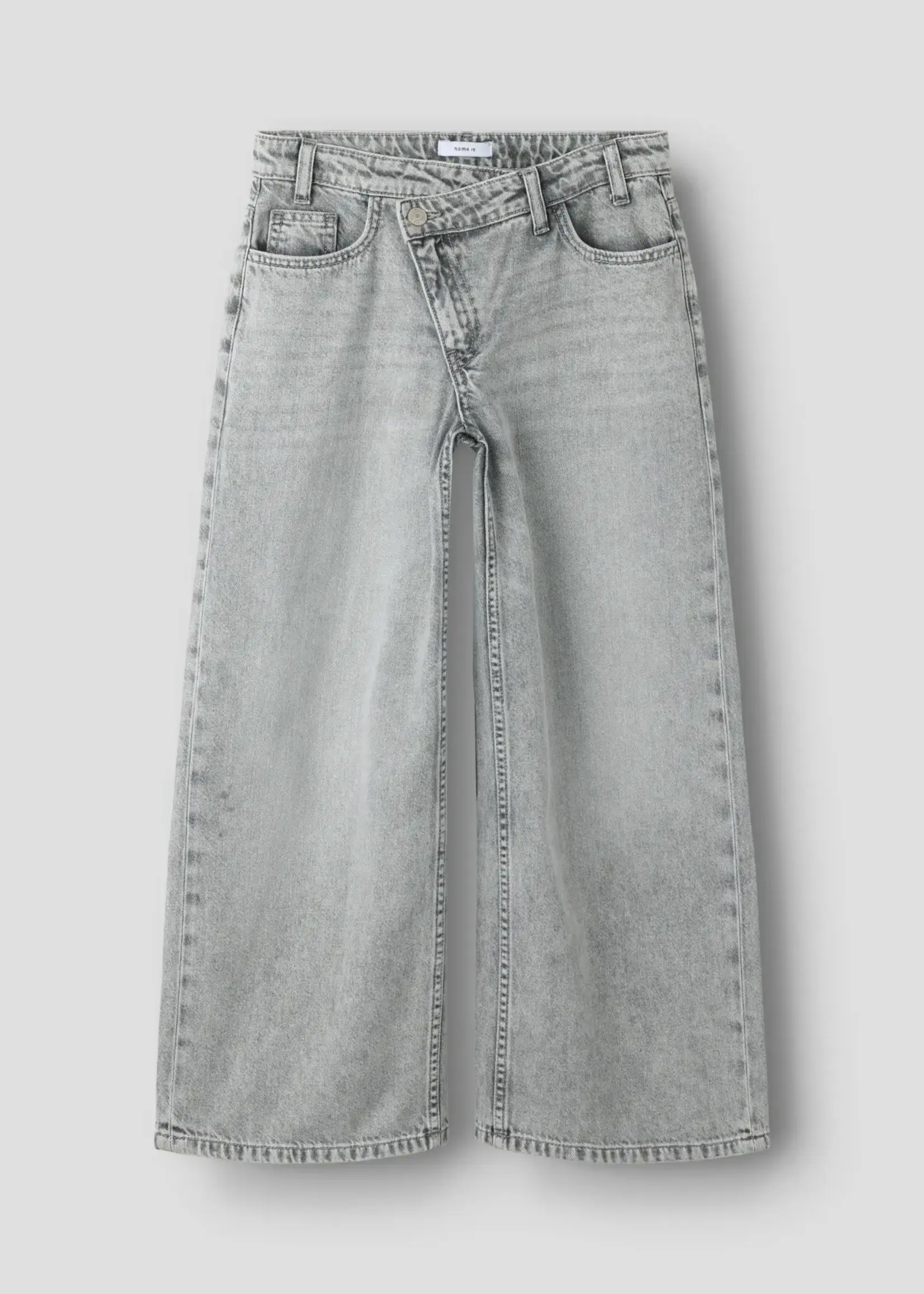 Name It Name it | NKFBELLA x-wide closure jeans 8181-BE - Light Grey Denim
