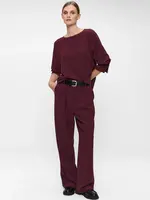 Zenggi Kozo crepe boat neck top, Zenggi