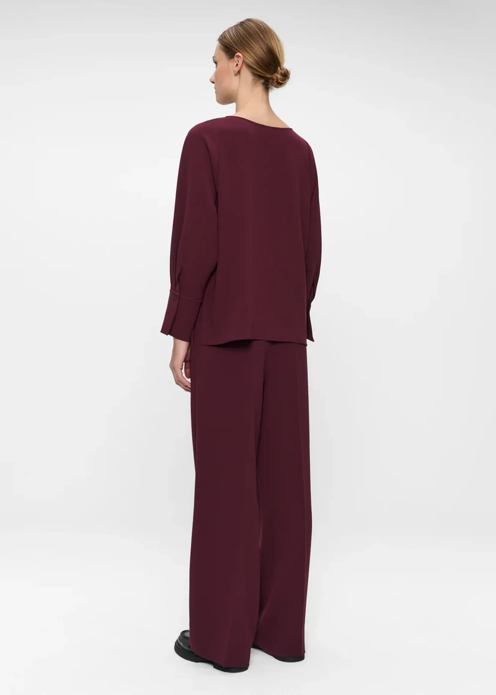 Zenggi Kozo crepe boat neck top W04 1004 439