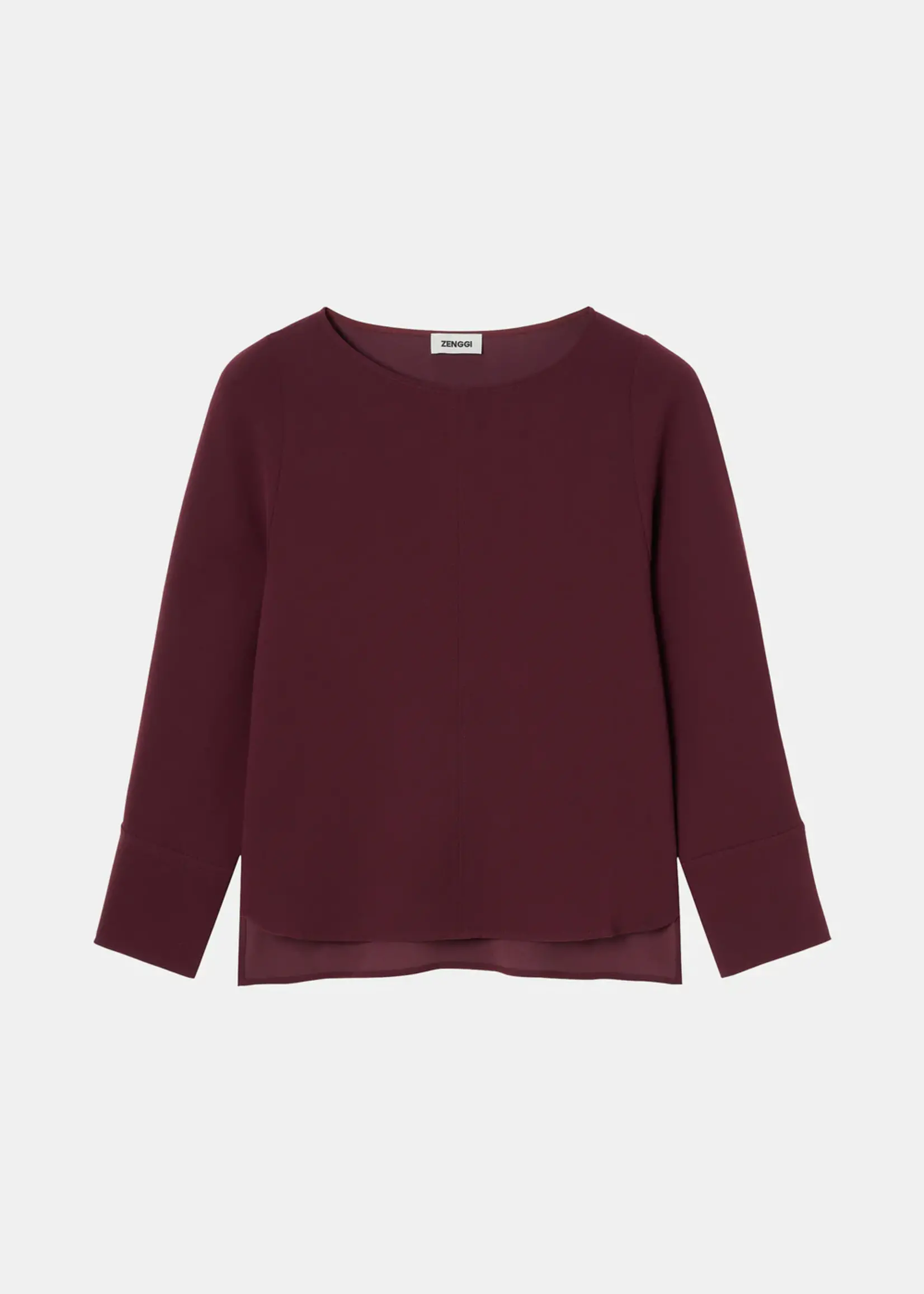 Zenggi Kozo crepe boat neck top W04 1004 439