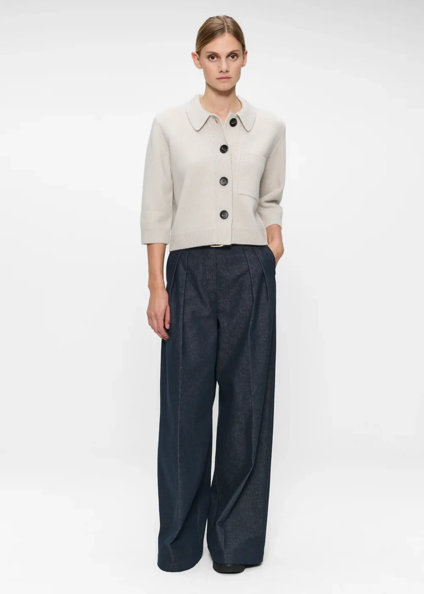 Zenggi Fine wool polo cardigan W03 2002 421