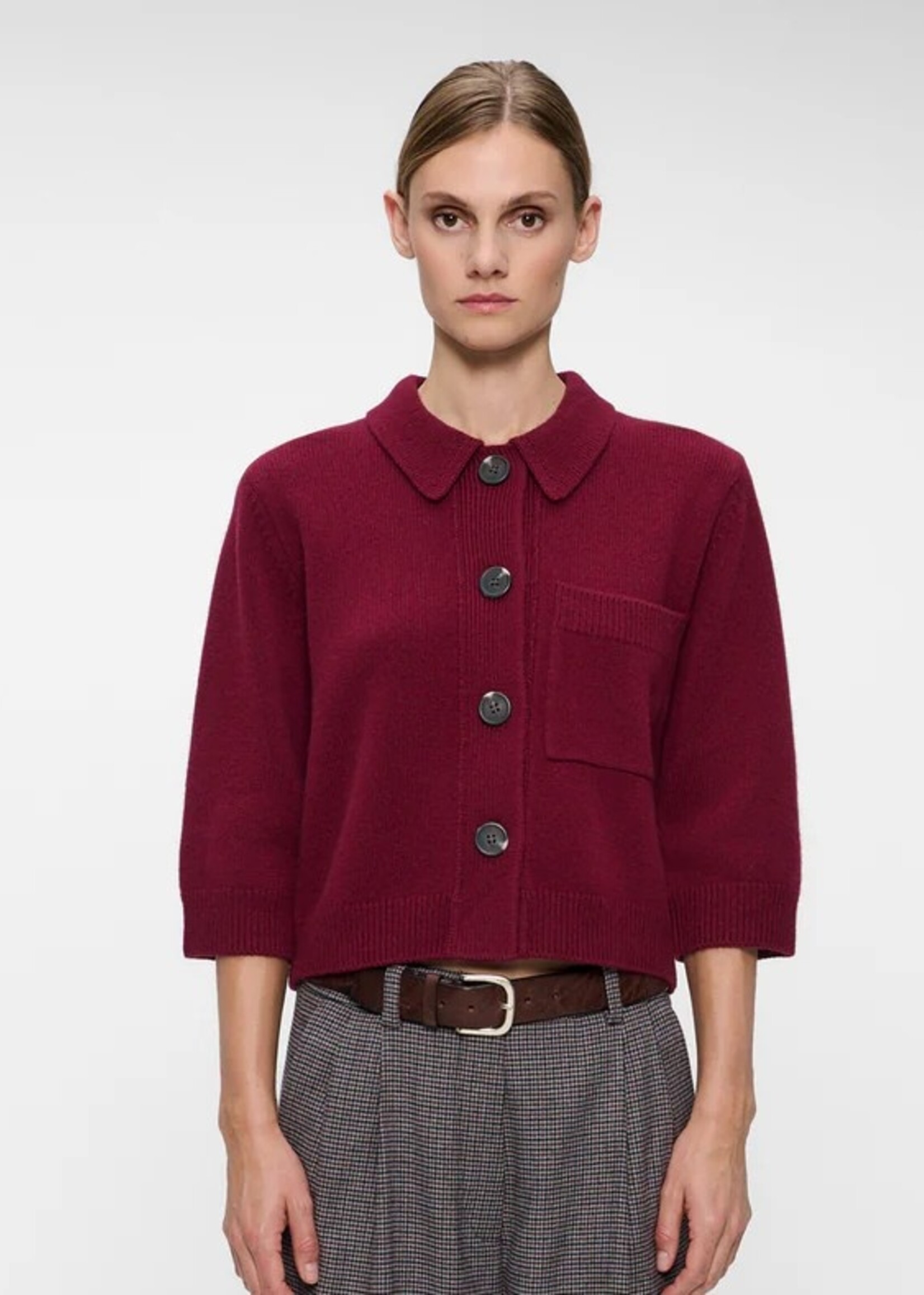 Zenggi Fine wool polo cardigan W03 2002 421