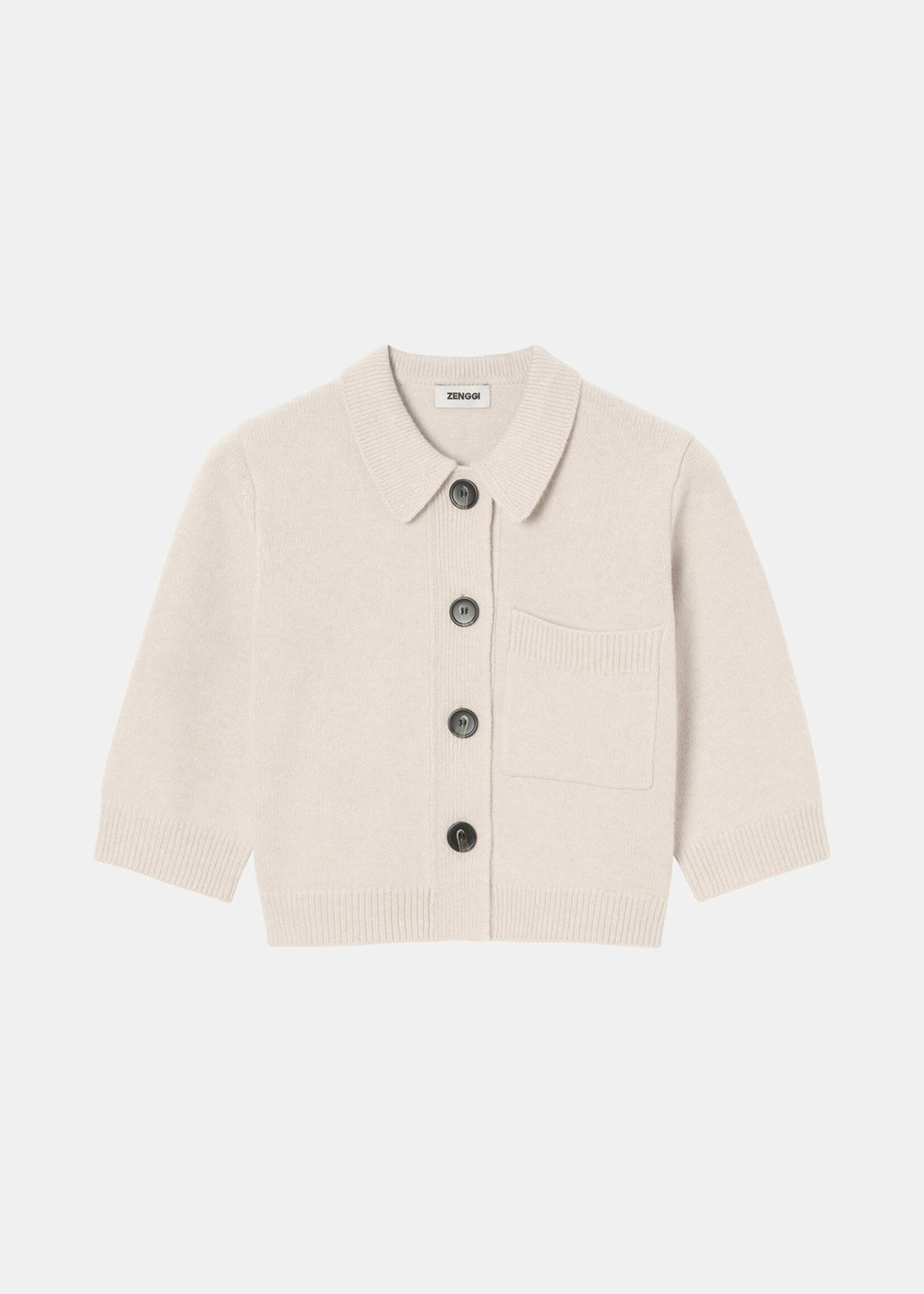Zenggi Fine wool polo cardigan W03 2002 421