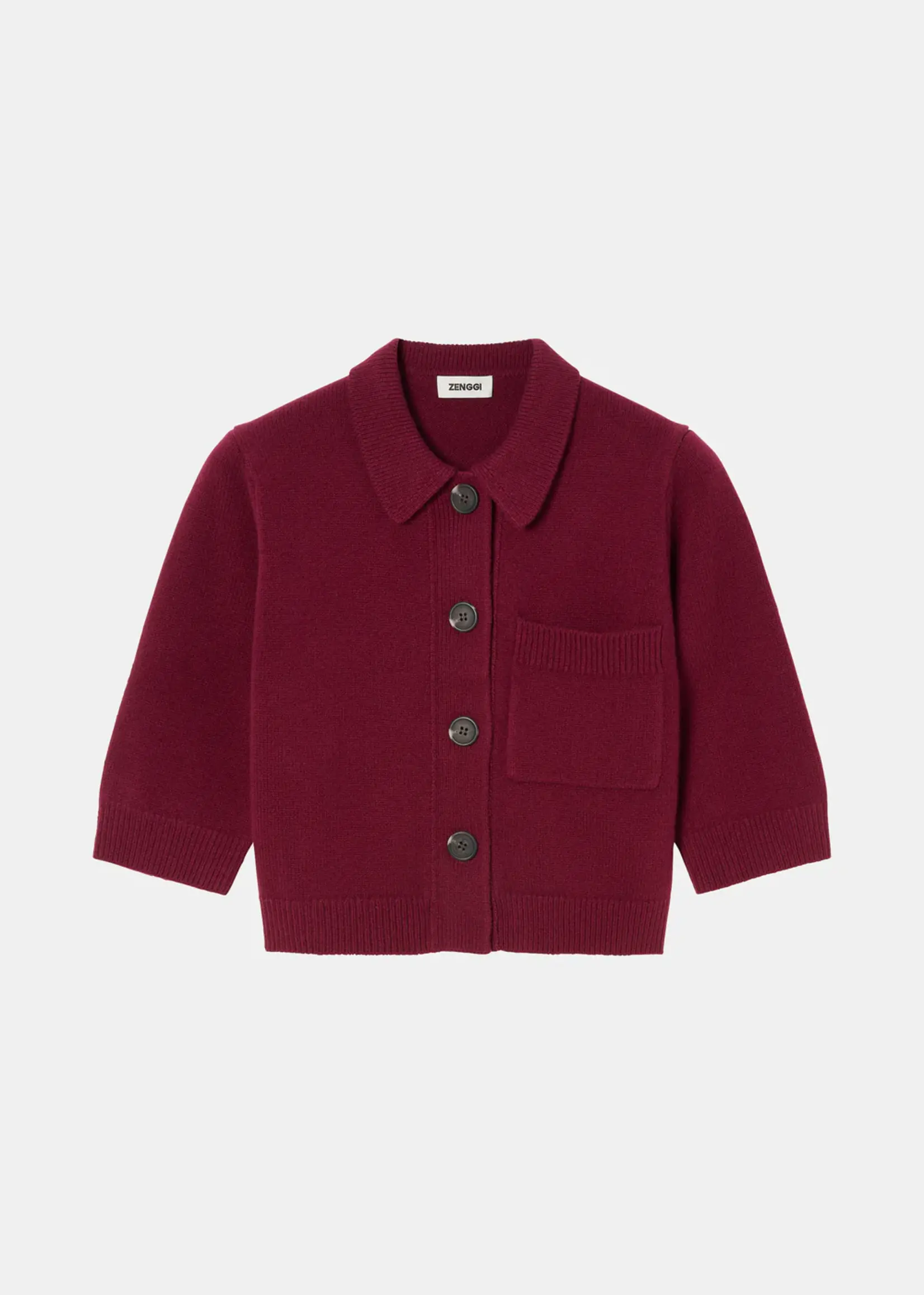 Zenggi Fine wool polo cardigan W03 2002 421