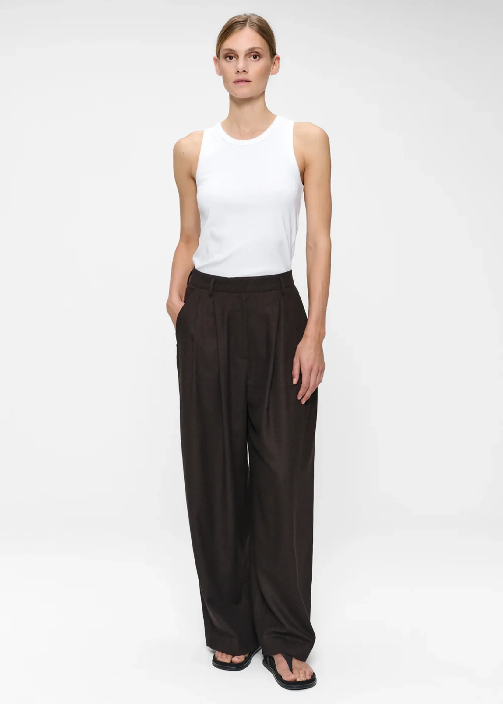Zenggi Soft flan jade elastic pants W05 1003 436