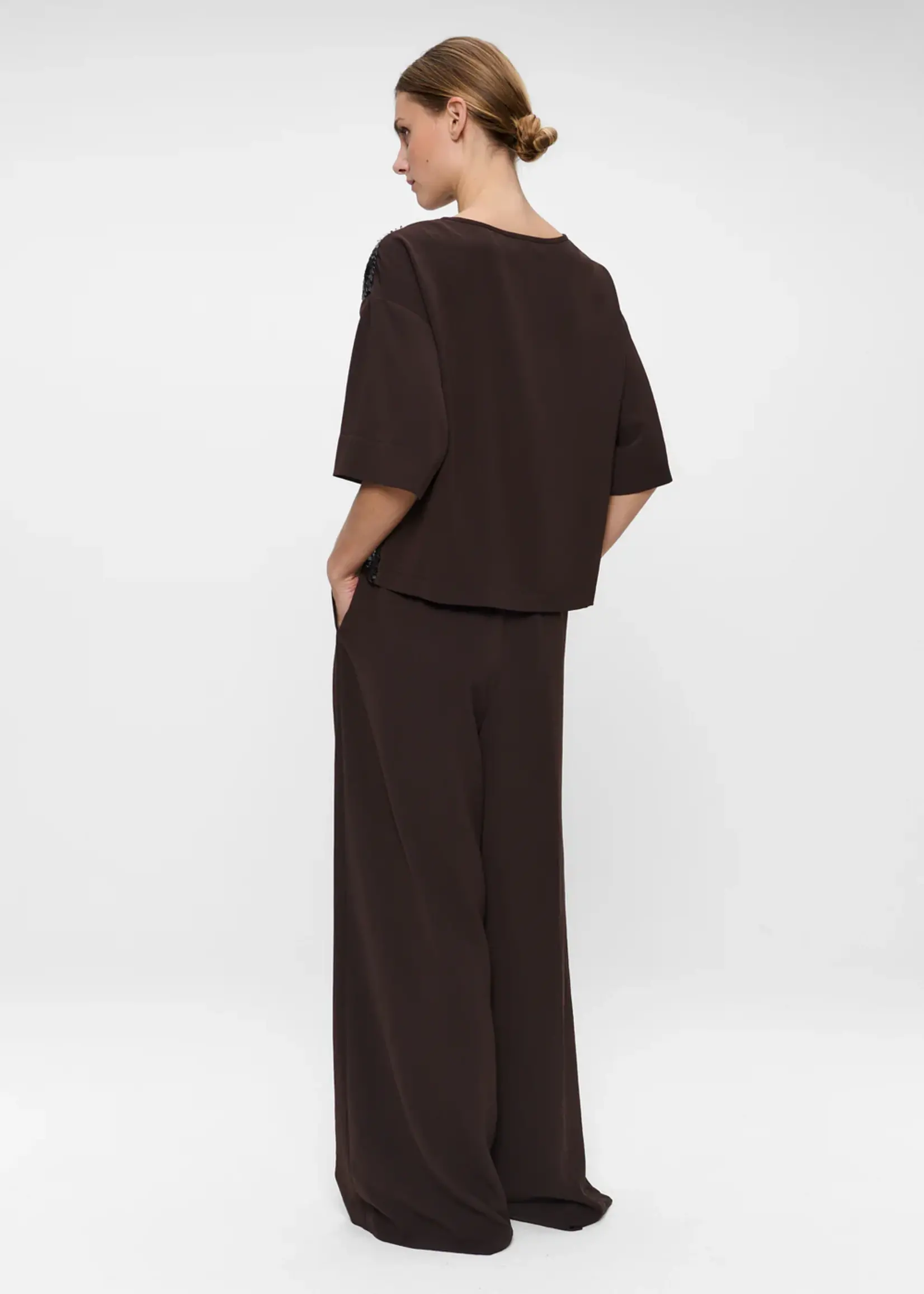 Zenggi Jap crepe sequin top W04 1017 433