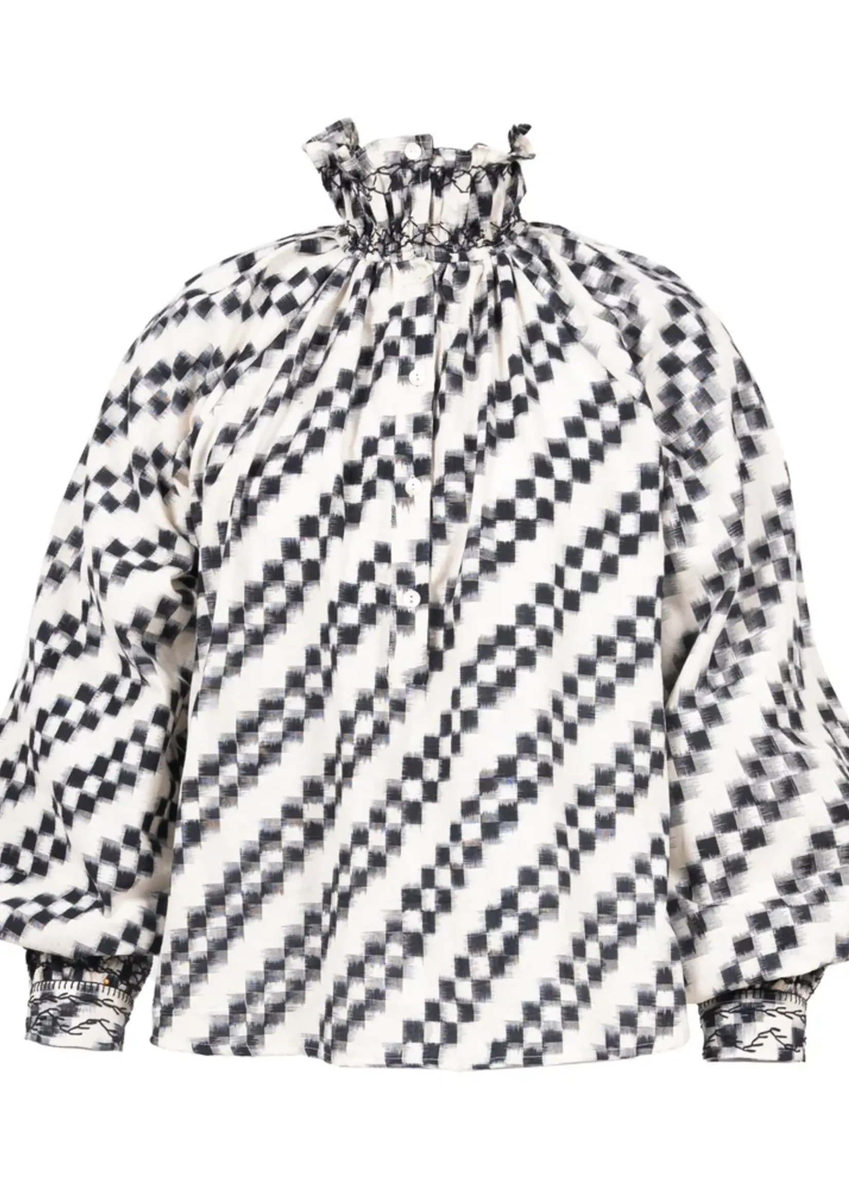 V de Vinster Abril blouse ikat