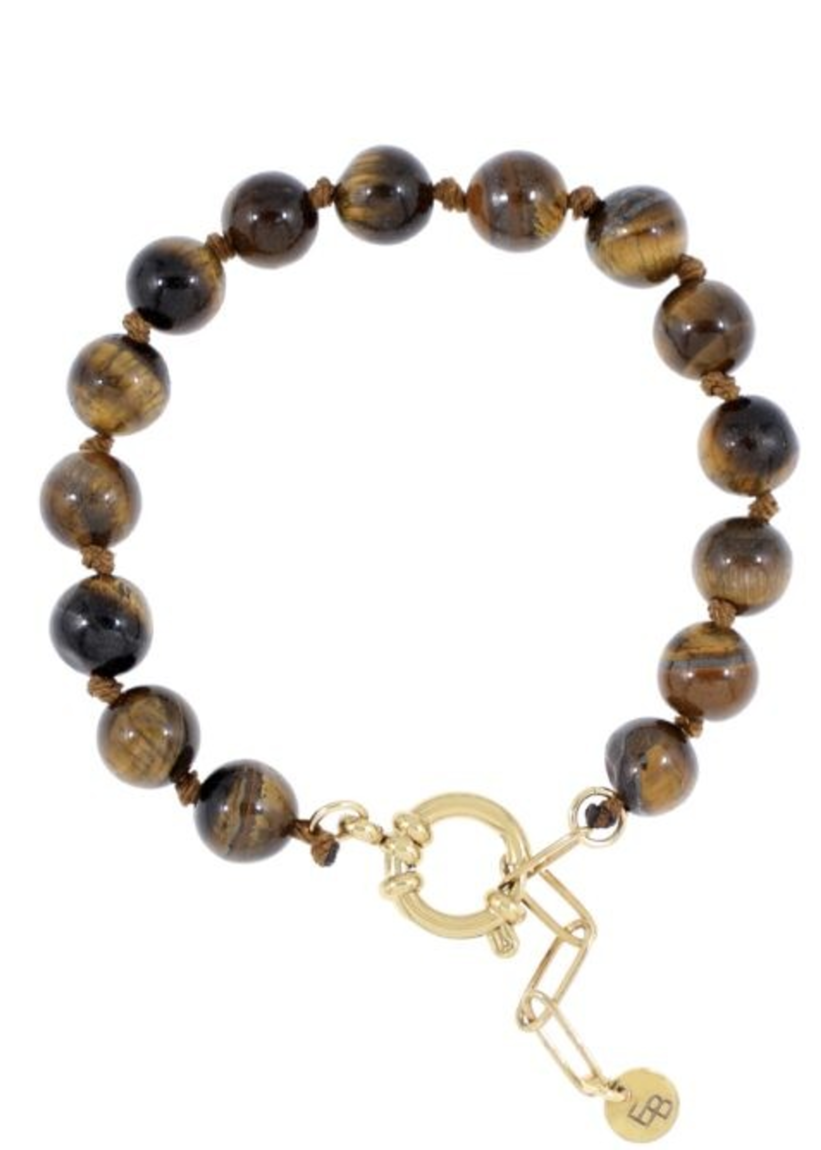 Ellen Beekmans Gemstone armband bruin melée