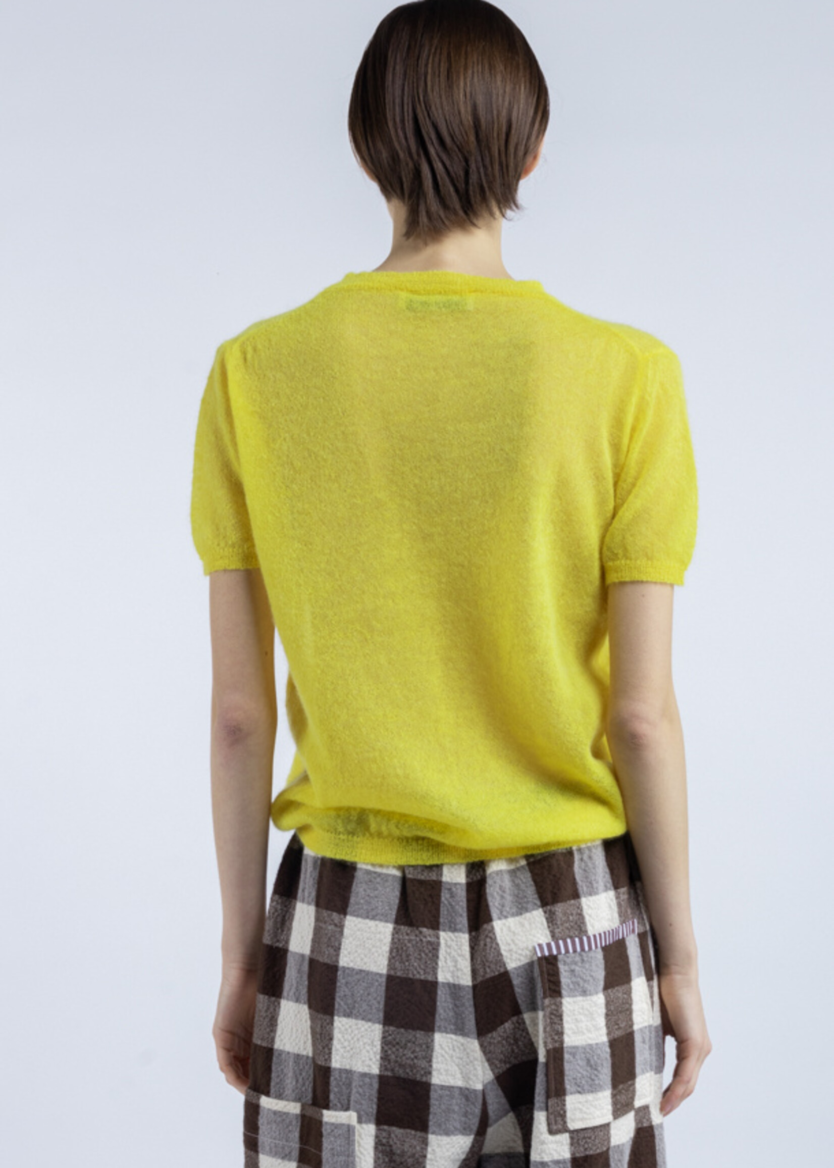 Phisique du role 25W225 T-shirt in alpaca gauge/giallo limone