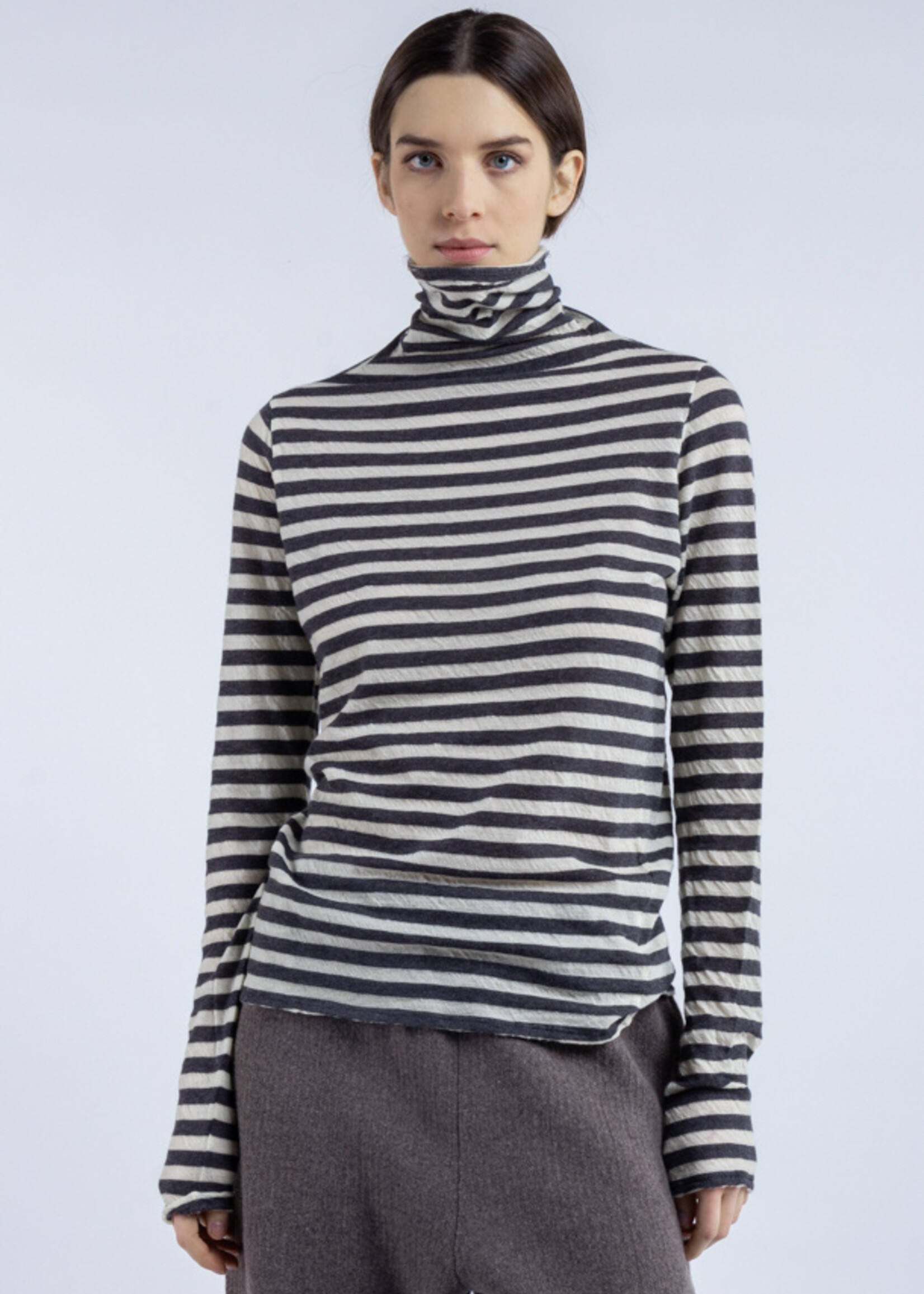 Phisique du role High neck t-shirt cotton wool