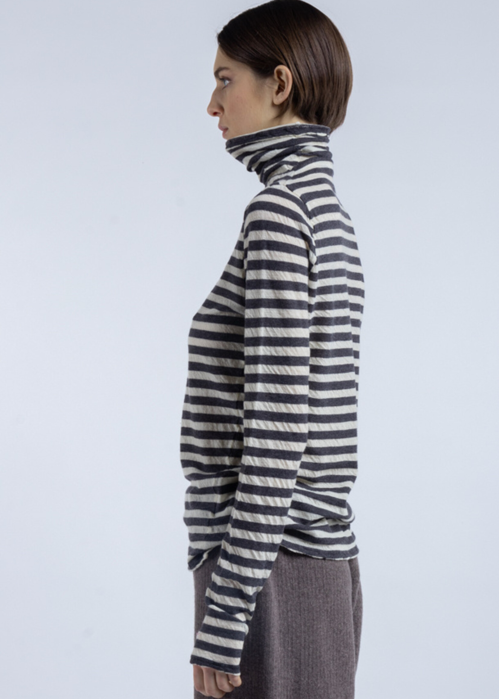 Phisique du role High neck t-shirt cotton wool