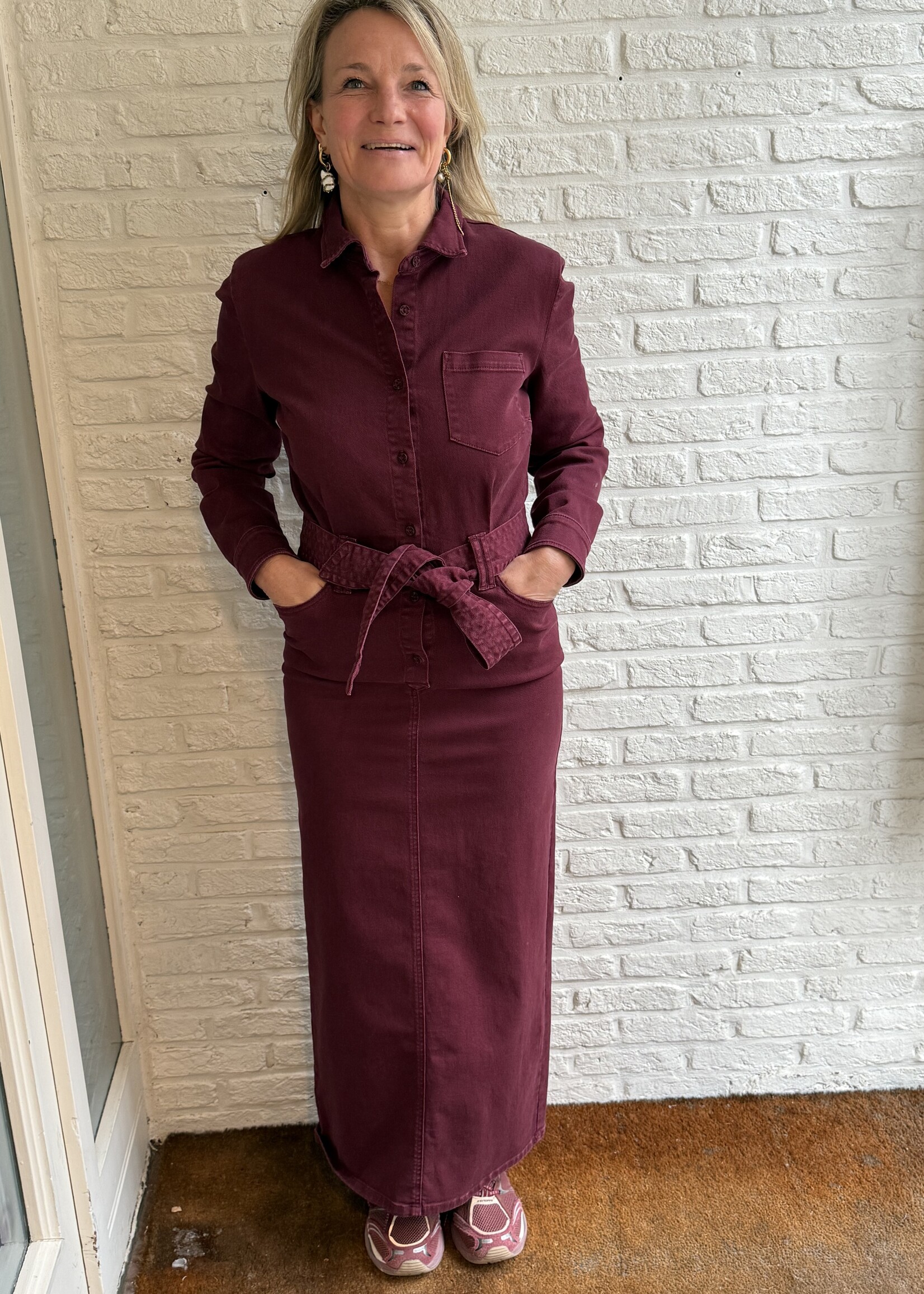 Just Eve Dress Ruby Maroon