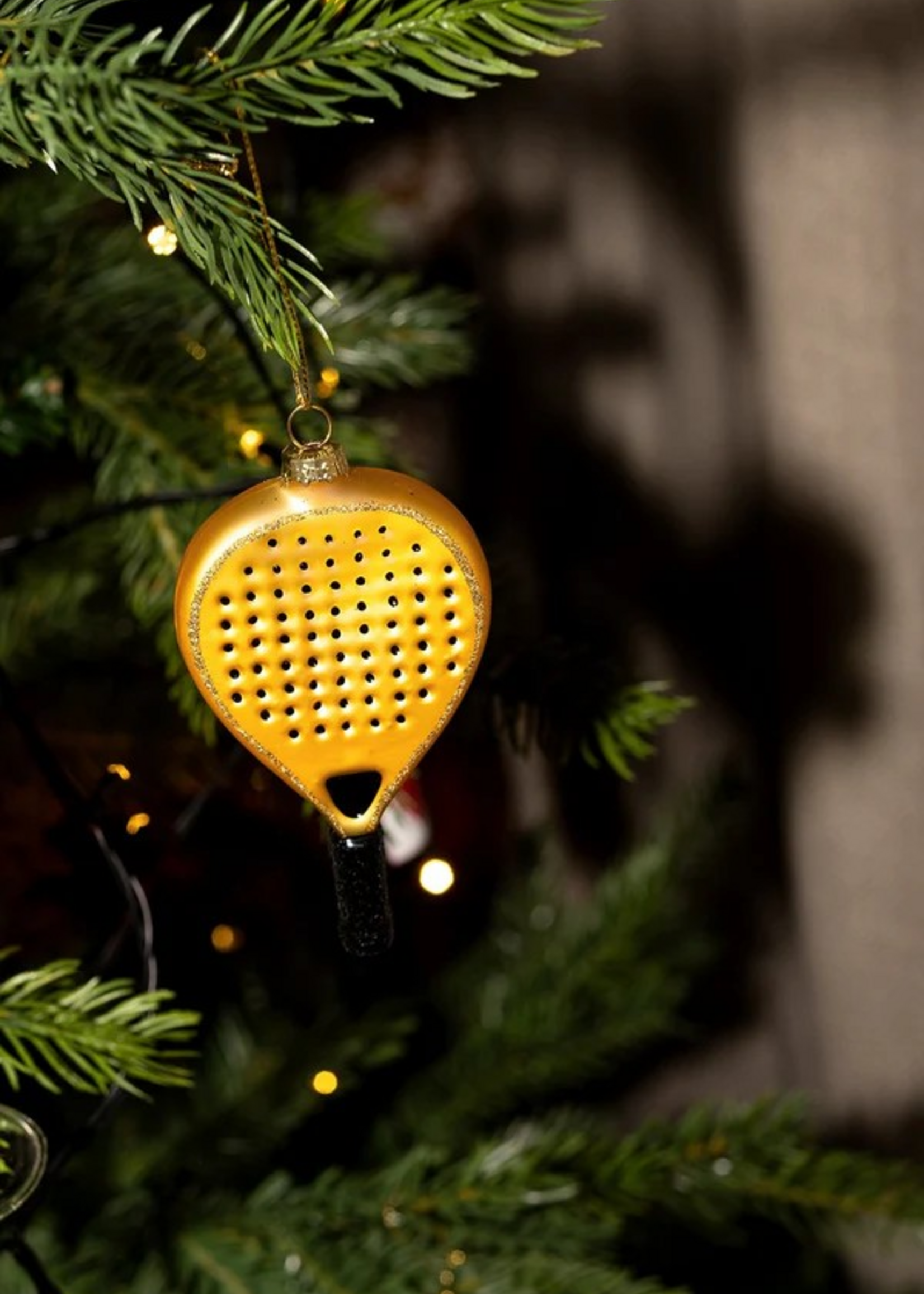 Yup in de boom Padelracket kerstornament