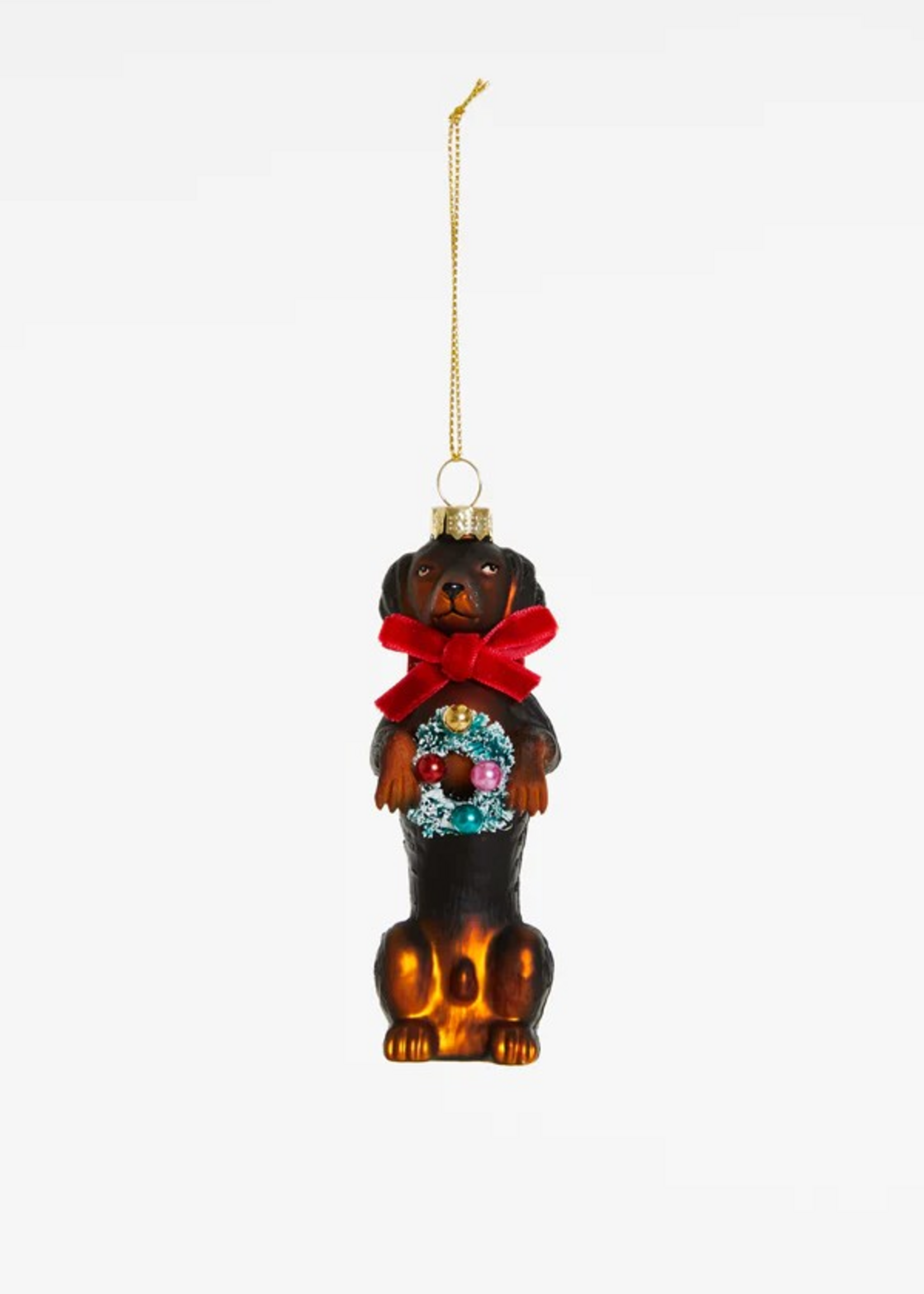 Yup in de boom Dachshund kerstornament