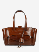 Hidesins Hidesins - Basset castagna croc embossed