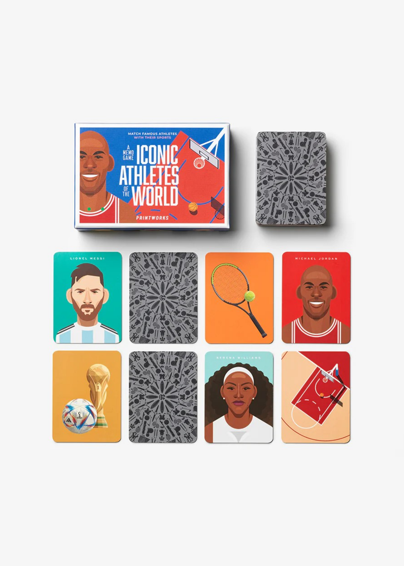 Printworks memo game iconic athletes