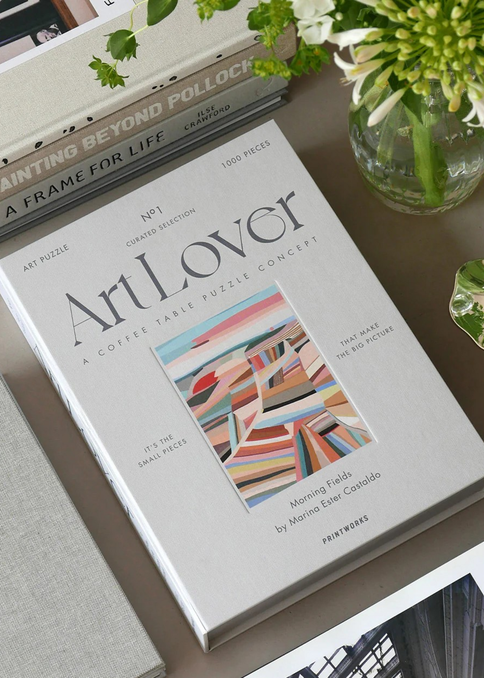 Printworks Art lover book puzzle morning fields