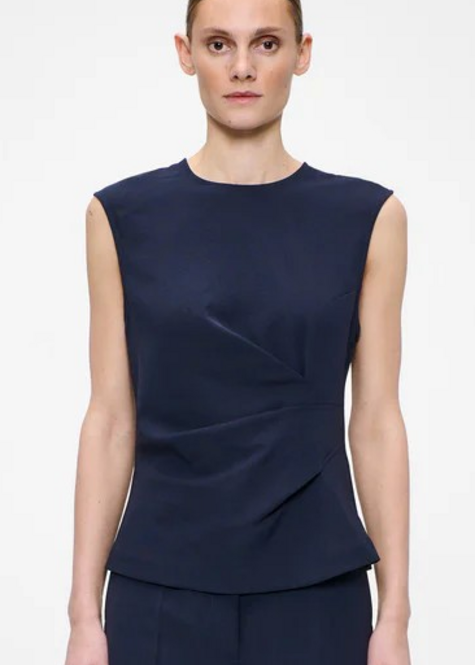 Zenggi Japanse crepe draped top X04 1002 643