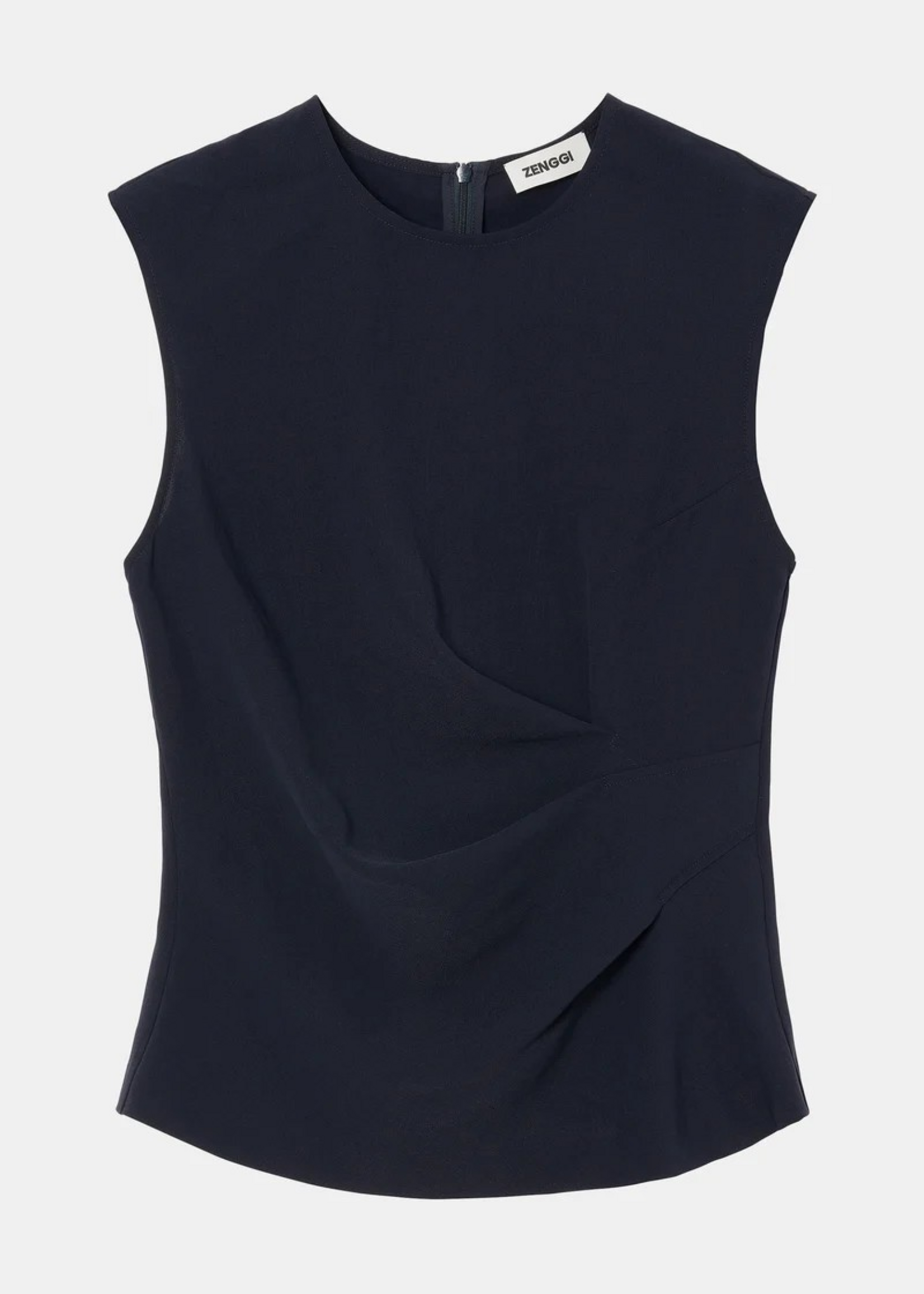 Zenggi Japanse crepe draped top X04 1002 643