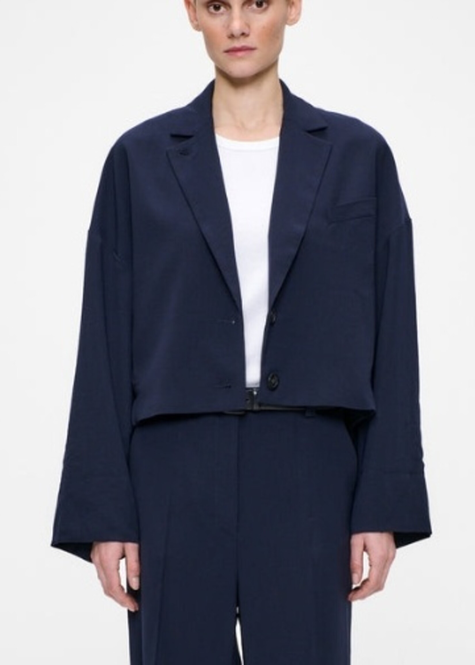 Zenggi Japanse crepe blouson jacket X09 1001 643