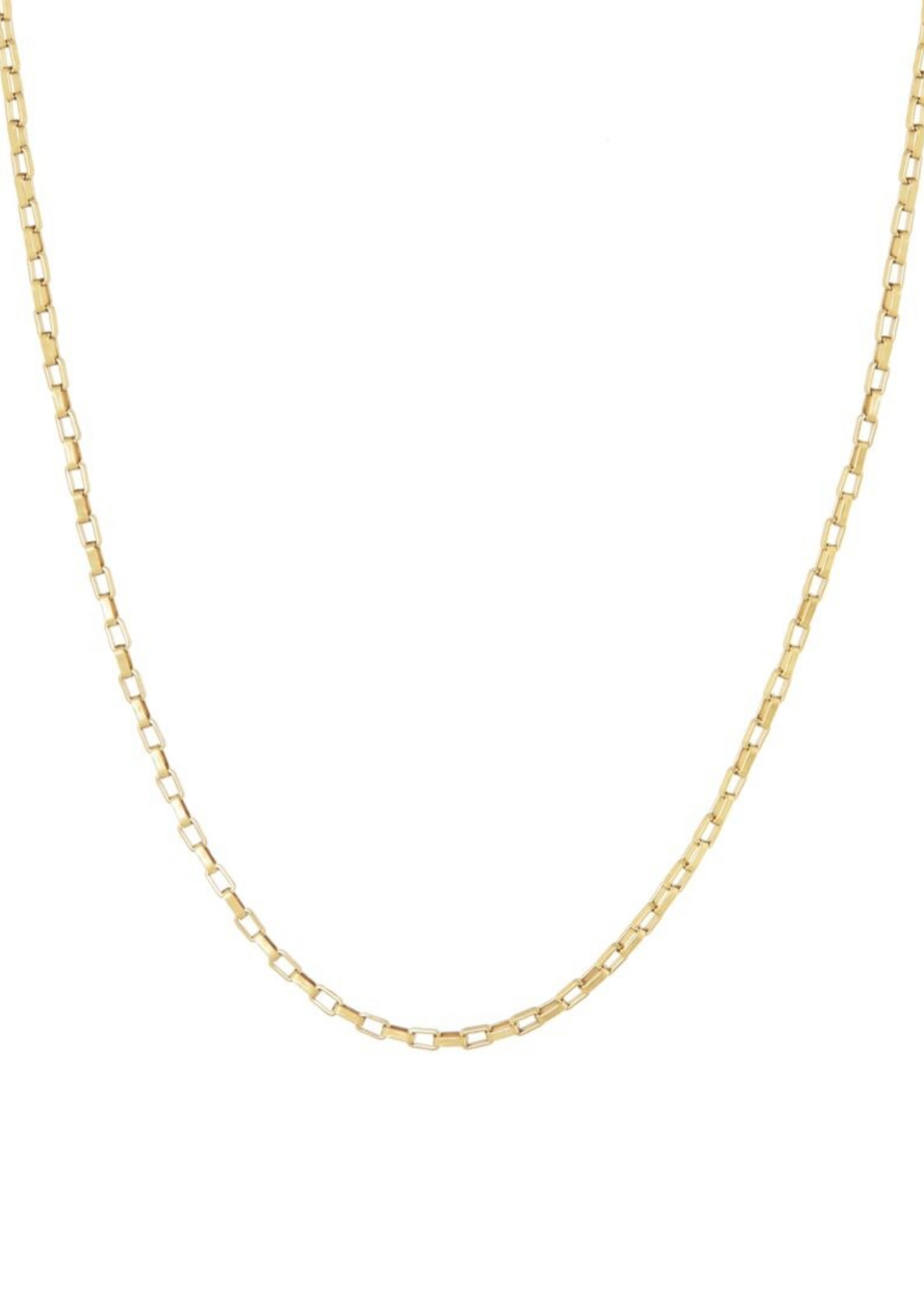 Ellen Beekmans Korte fijne ketting met rechthoekpatroon