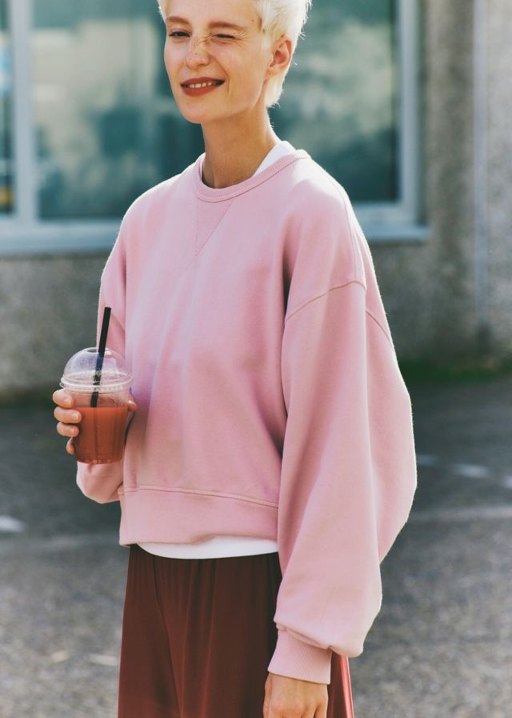 Zenggi Jenn cropped sweater 02 T1301 90F faded rose