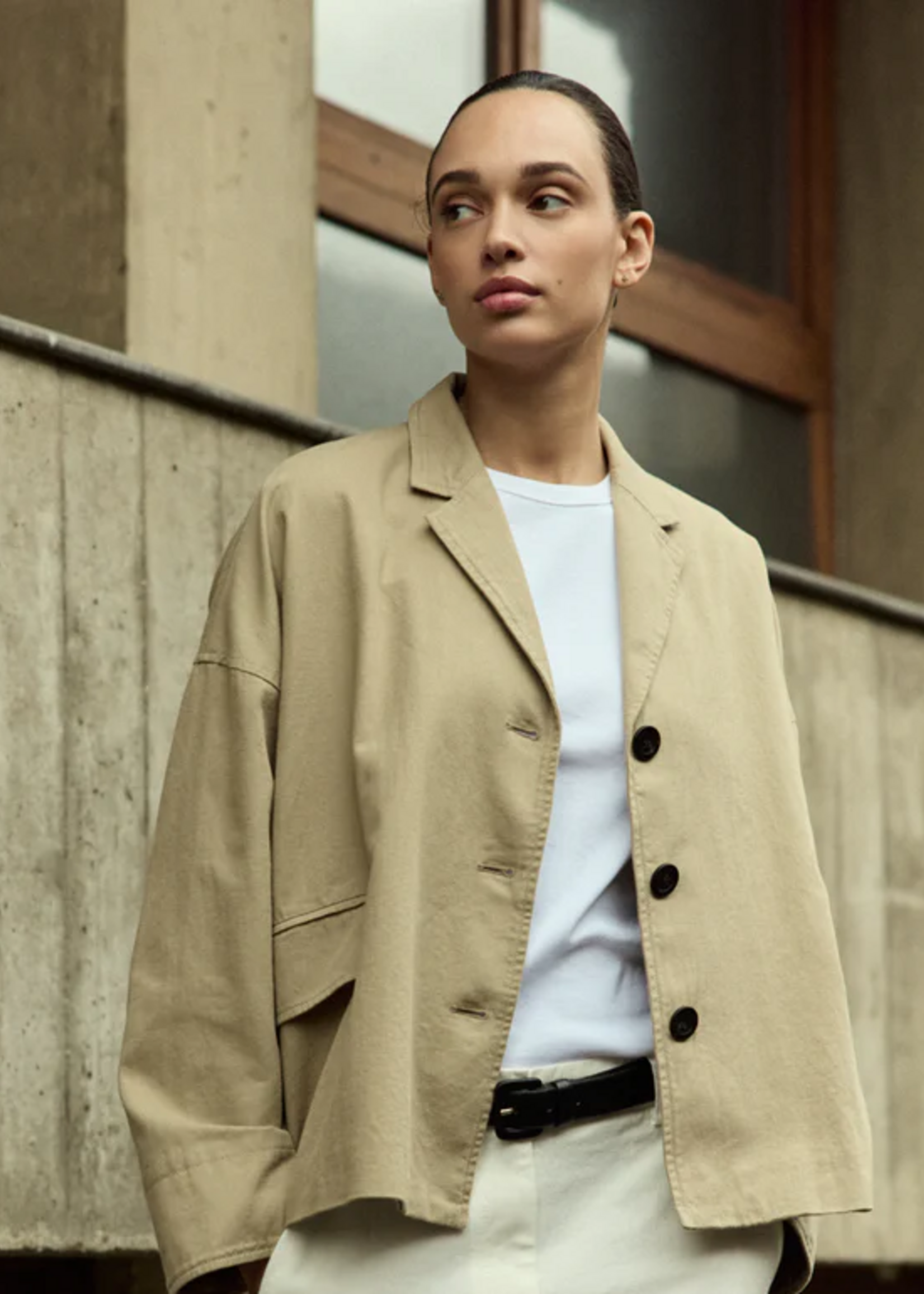 Zenggi Cotton twill loose jacket