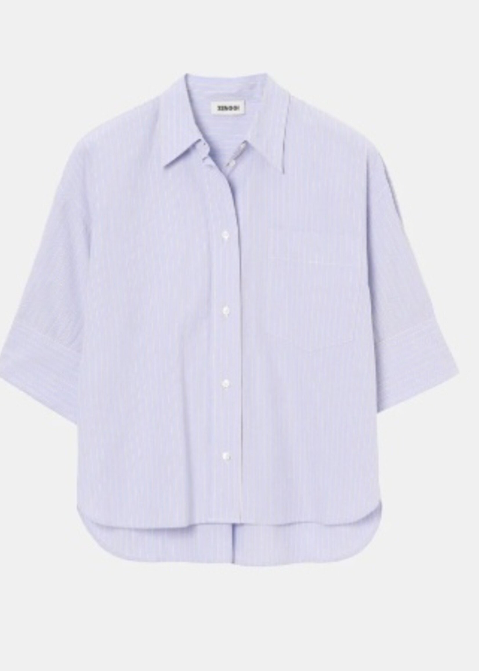 Zenggi Cotton stripe ss sleeve shirt