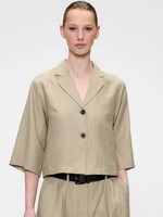 Zenggi Zenggi - Light linen mix cropped shirt