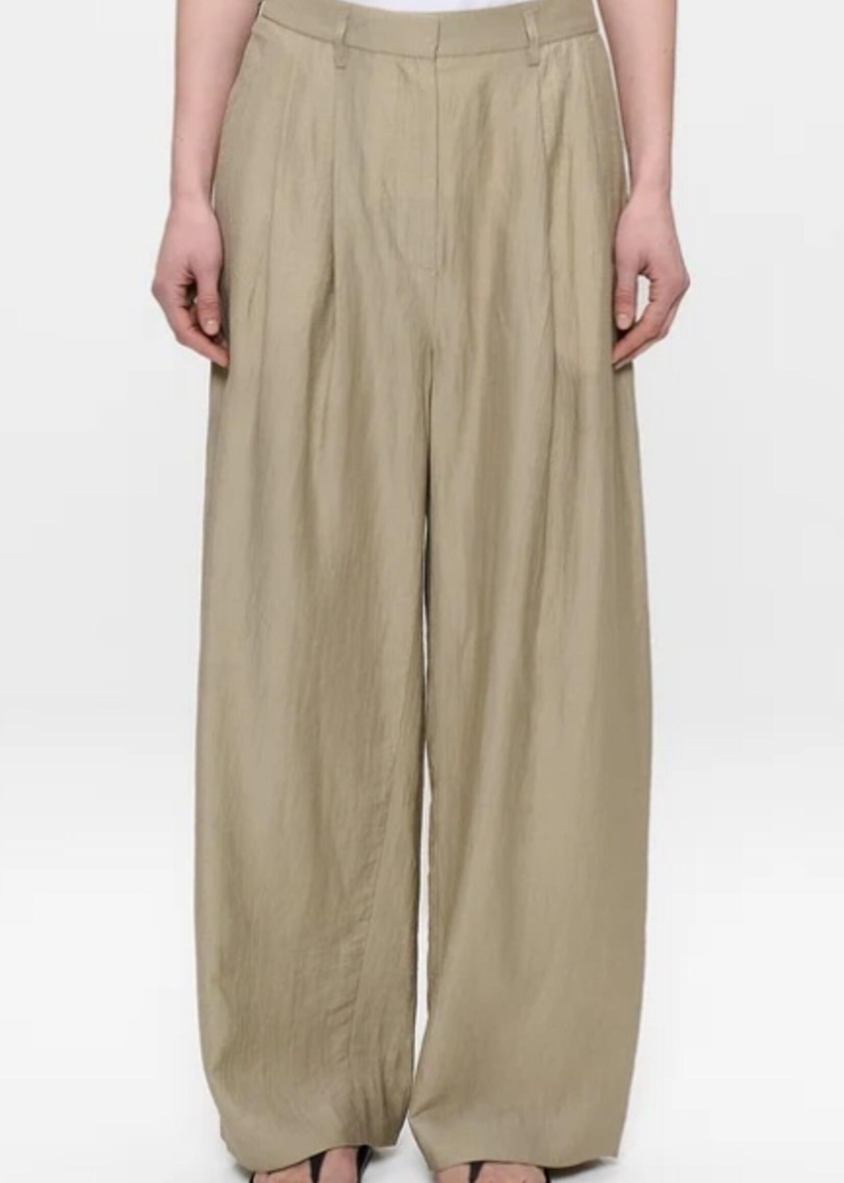 Zenggi Light linnen mix jade pants