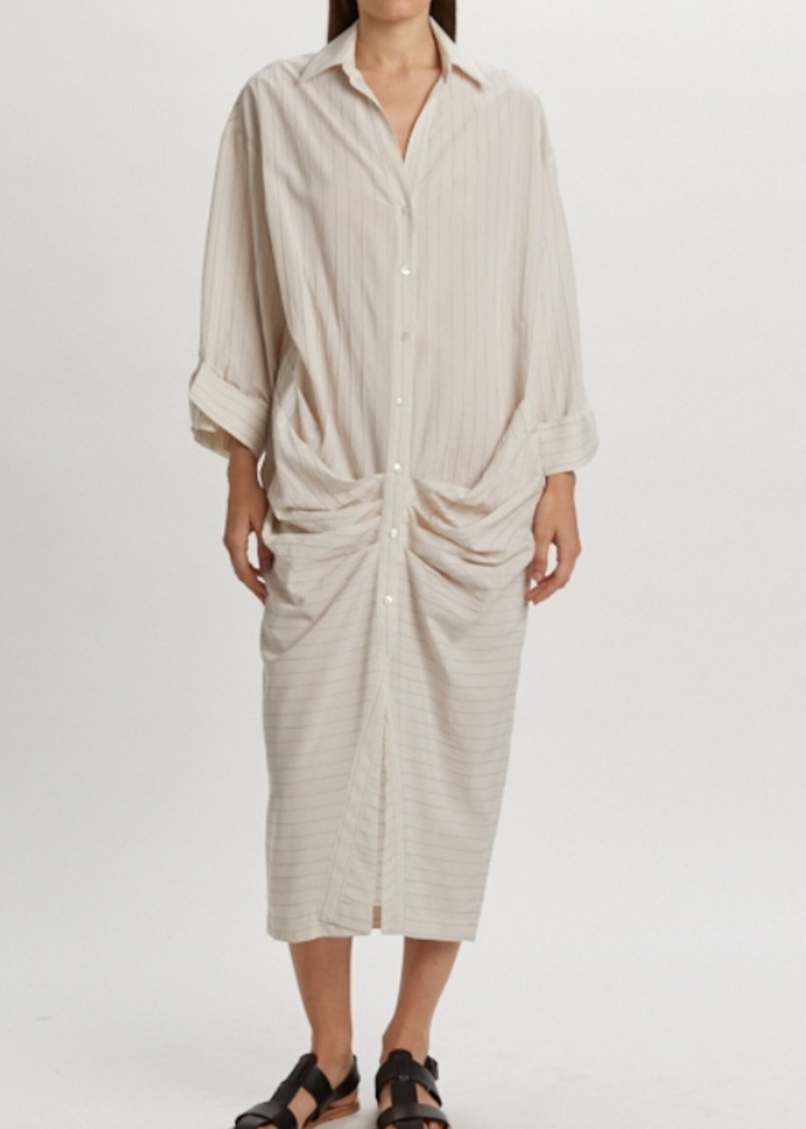 Phisique du role Dress in striped viscose technical