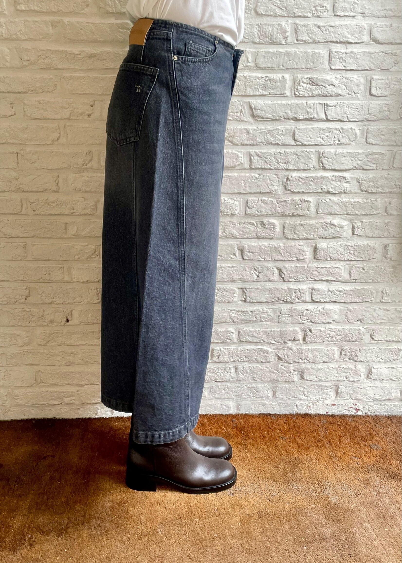 Noir 'n' blue Edeline new gaucho denim