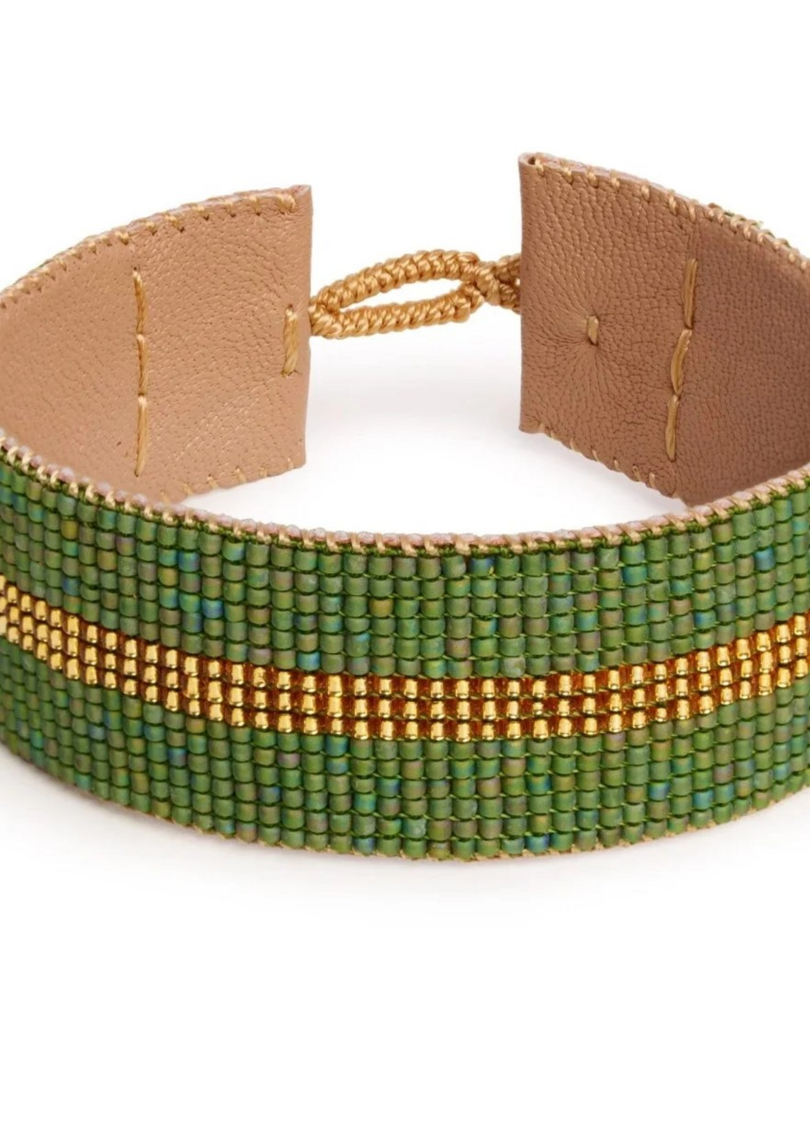 Ibu jewels Bracelet the cuff IA05 green