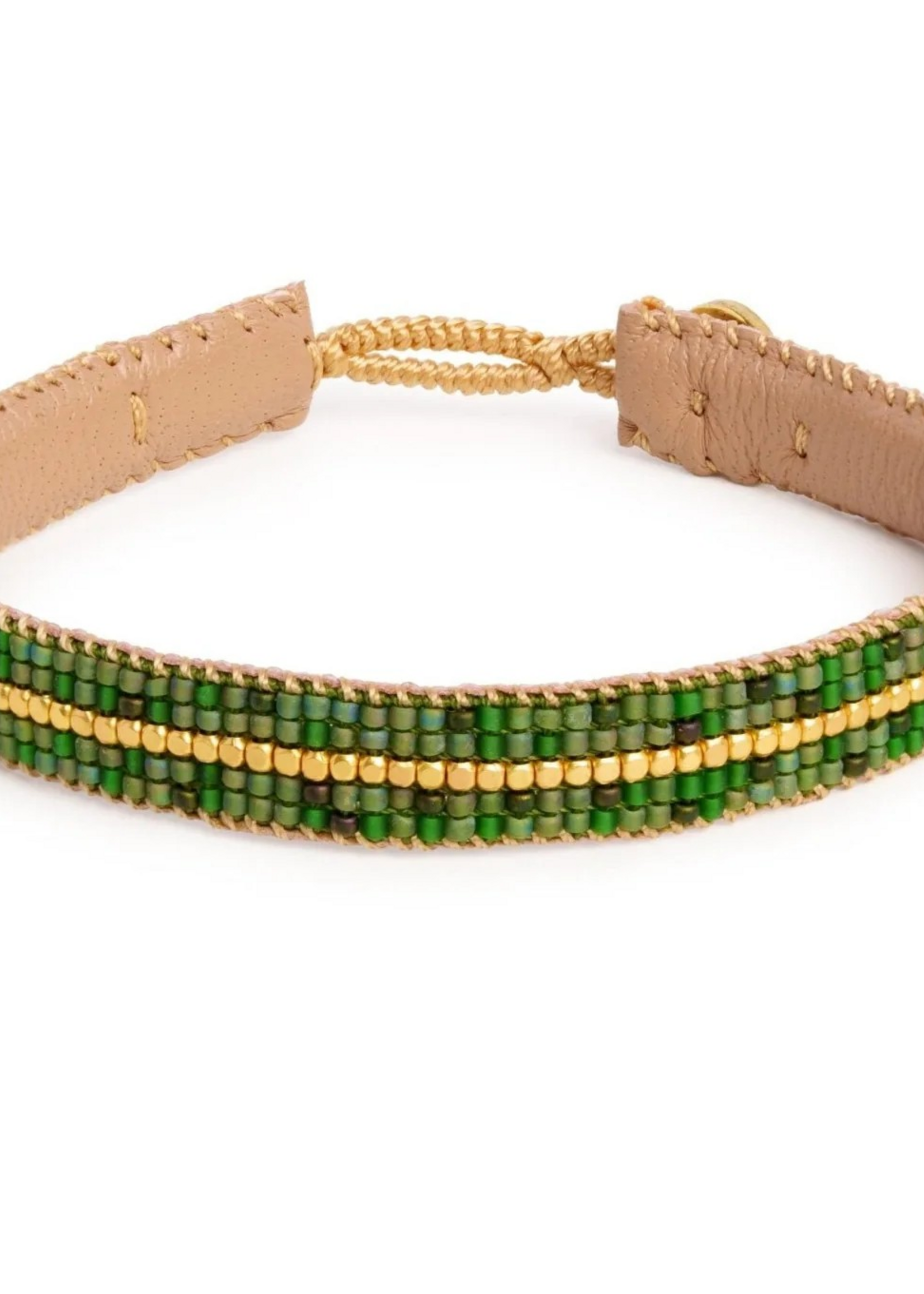 Ibu jewels Bracelet The stripe mix mix green