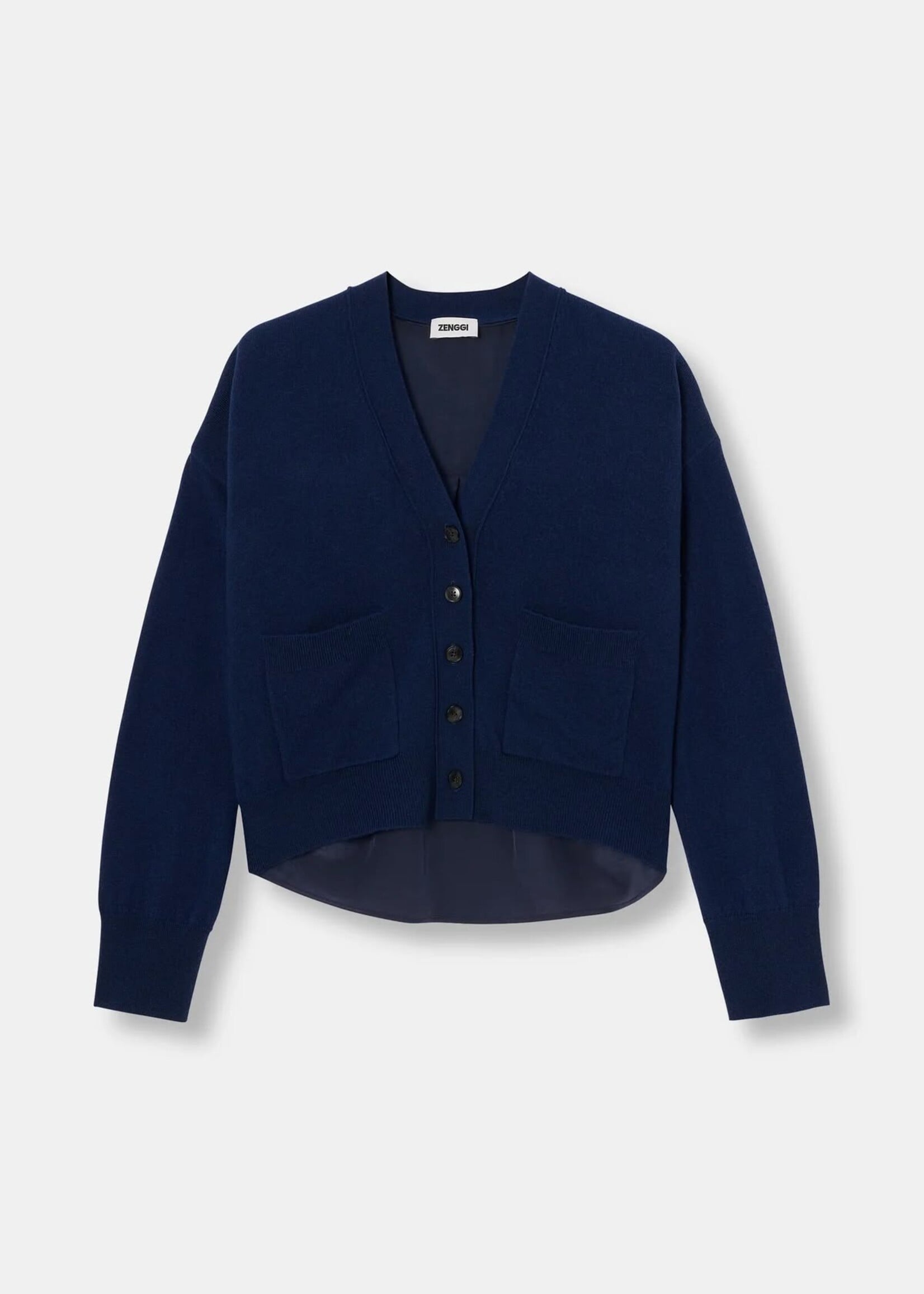Zenggi Cash blend woven mix cardigan