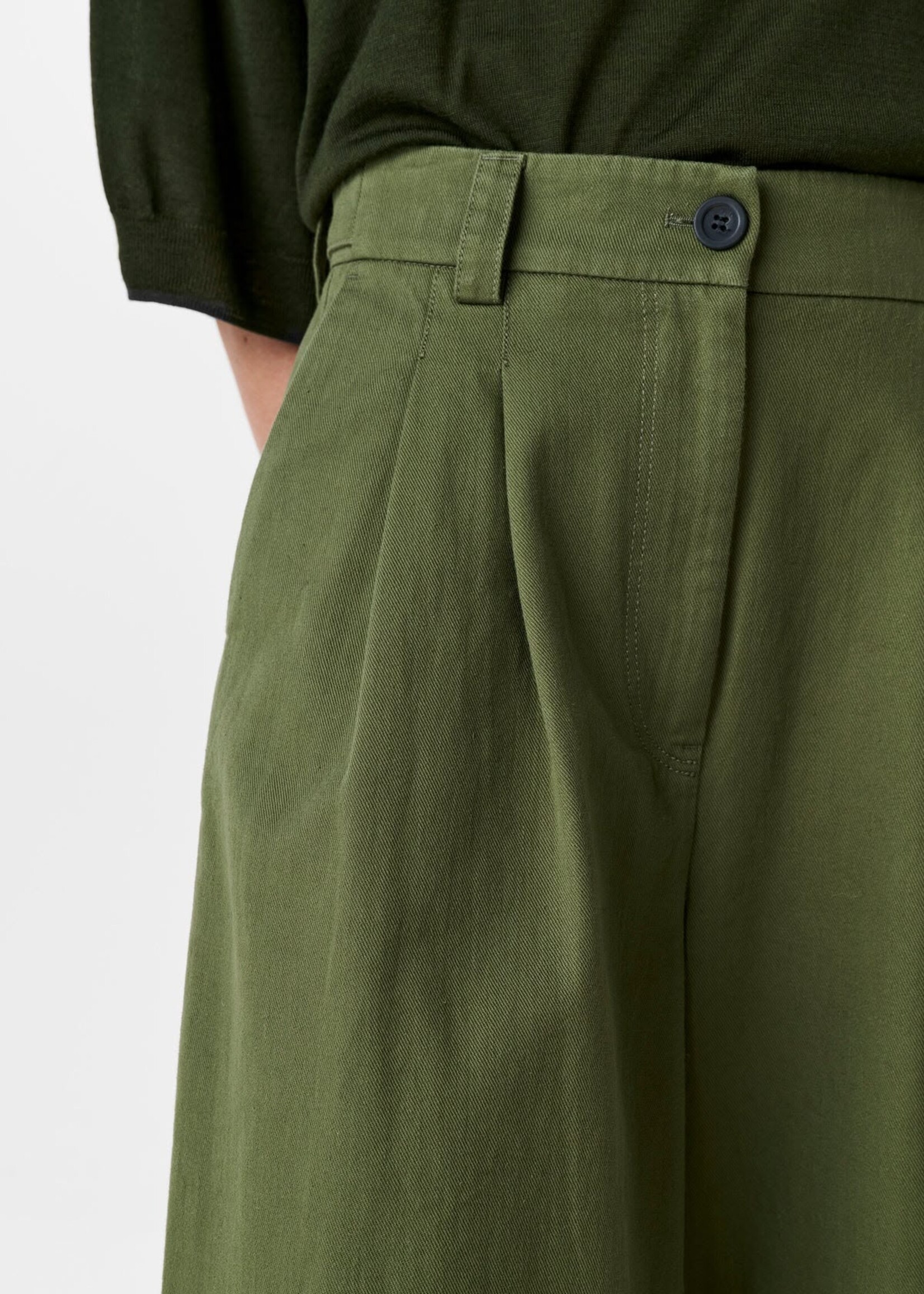 Zenggi Cot twill elastic barb pants