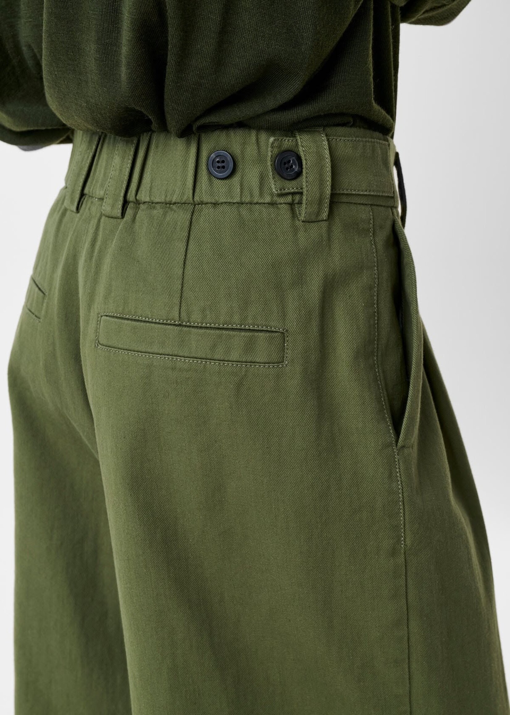 Zenggi Cot twill elastic barb pants