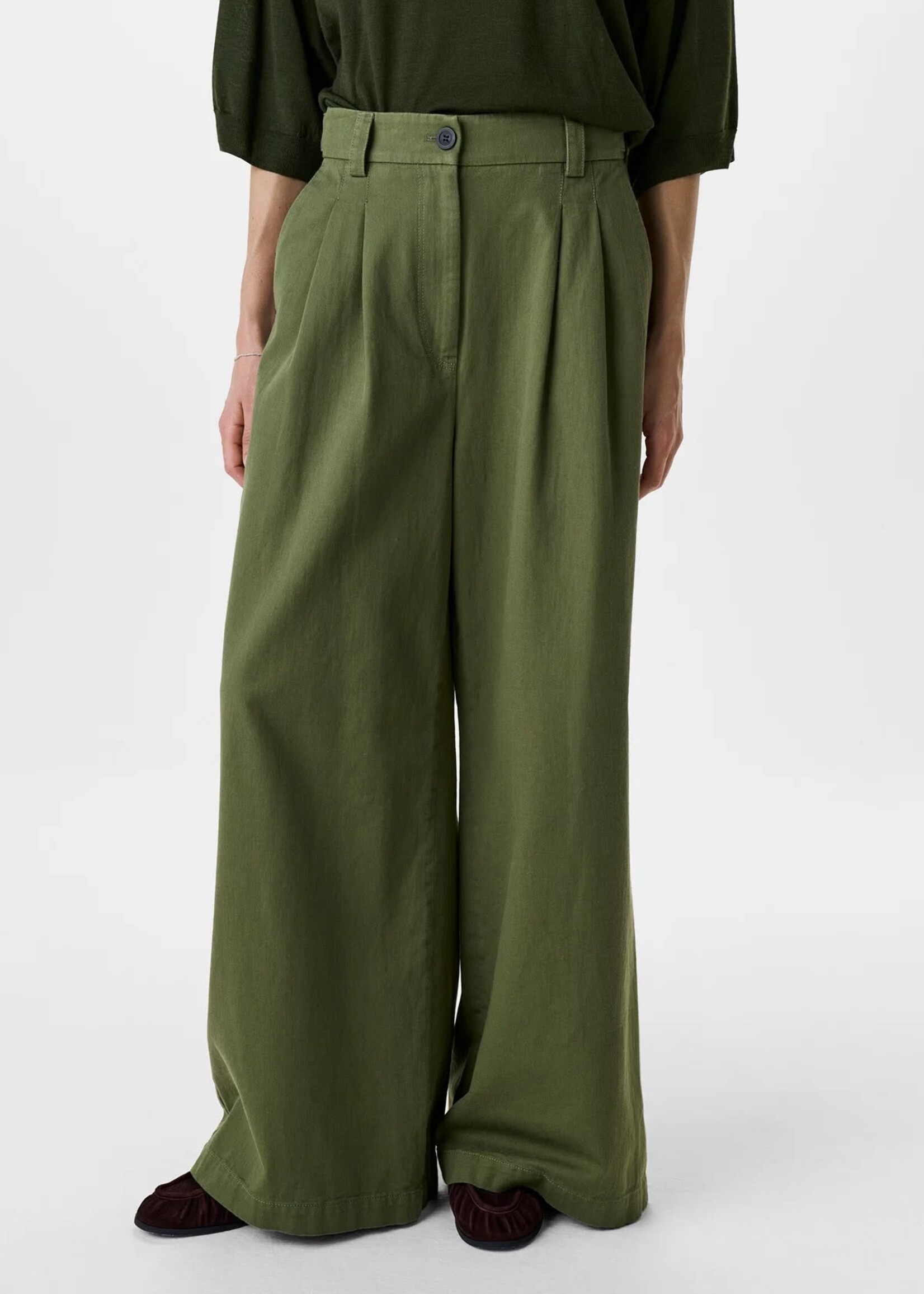 Zenggi Cot twill elastic barb pants