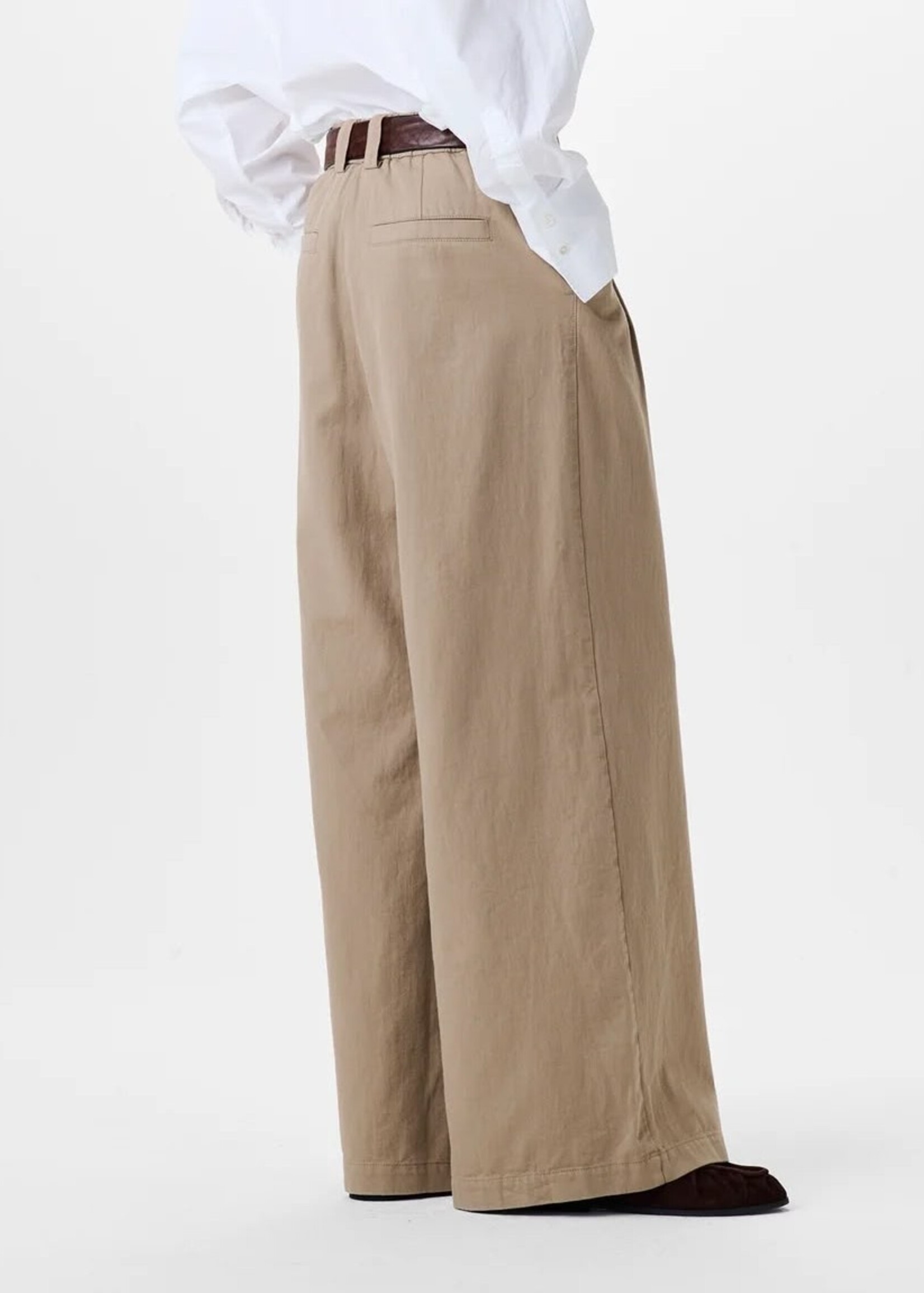 Zenggi Cot twill elastic barb pants