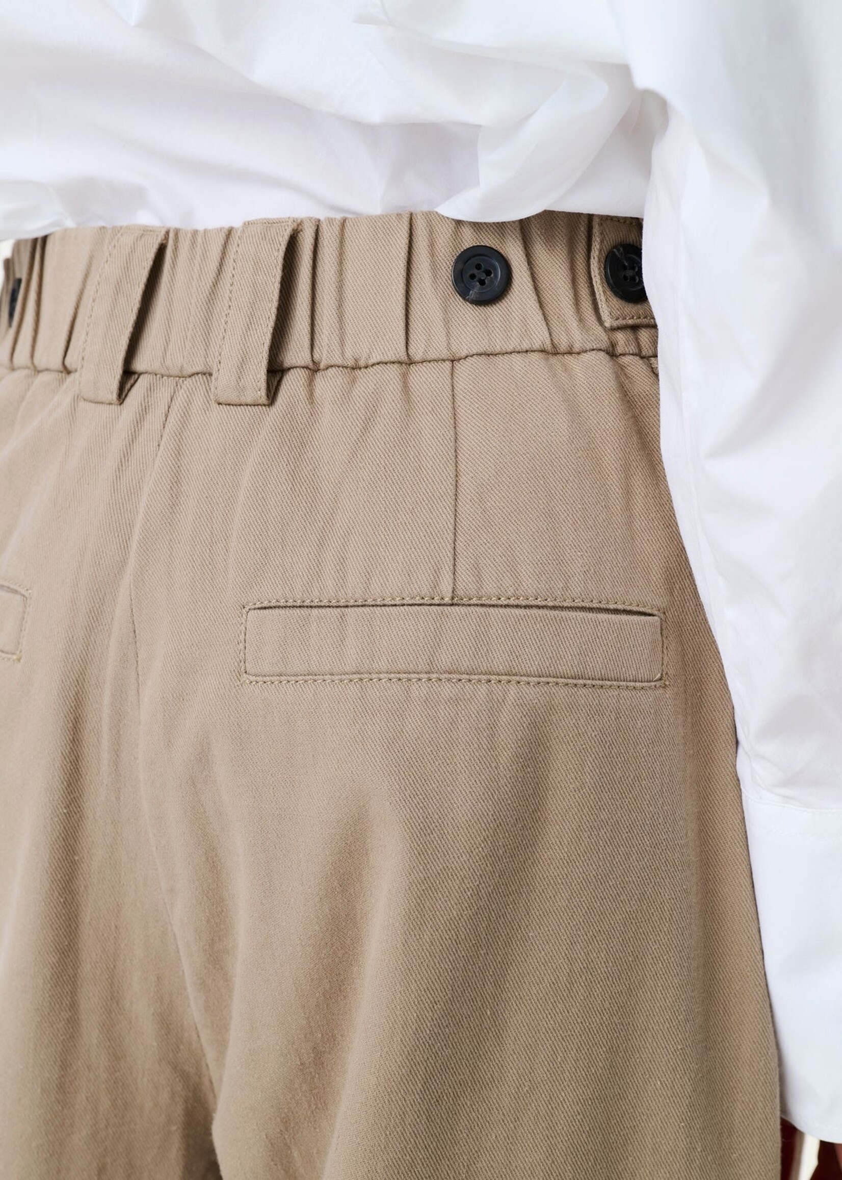 Zenggi Cot twill elastic barb pants
