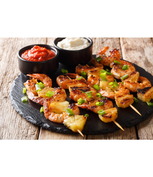 Garnalen op stok Kerrie