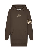 Malelions Malelions captain hoodie dress brown/taupe