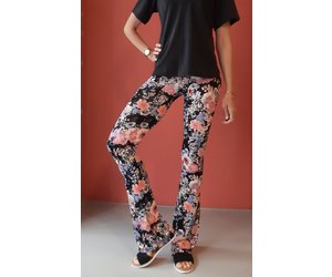 flared legging  lila /pink bloemen - Madameliz X  --  sustainable, comfort & tall