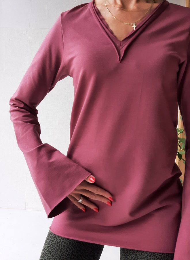 Lizzy longsleeve oud roze